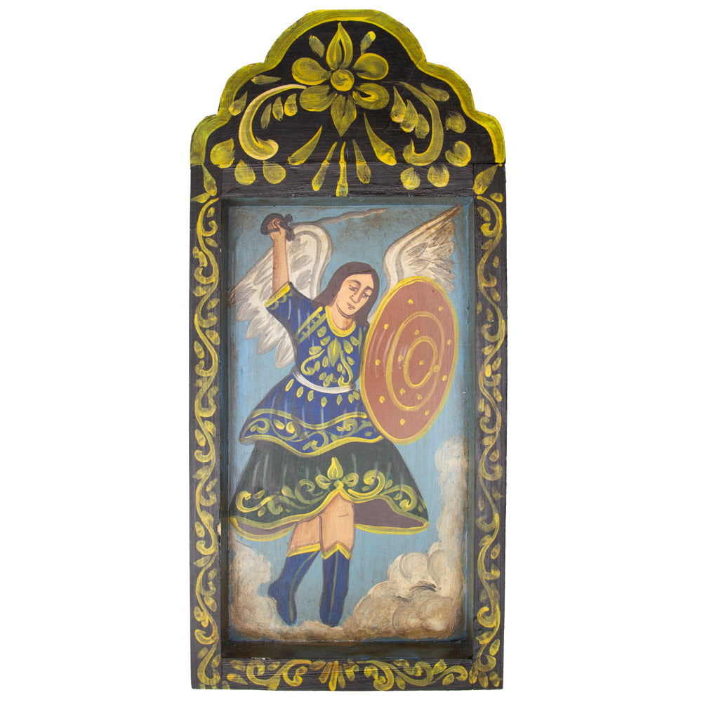 Religious Hand-Painted Wooden Nicho Frames