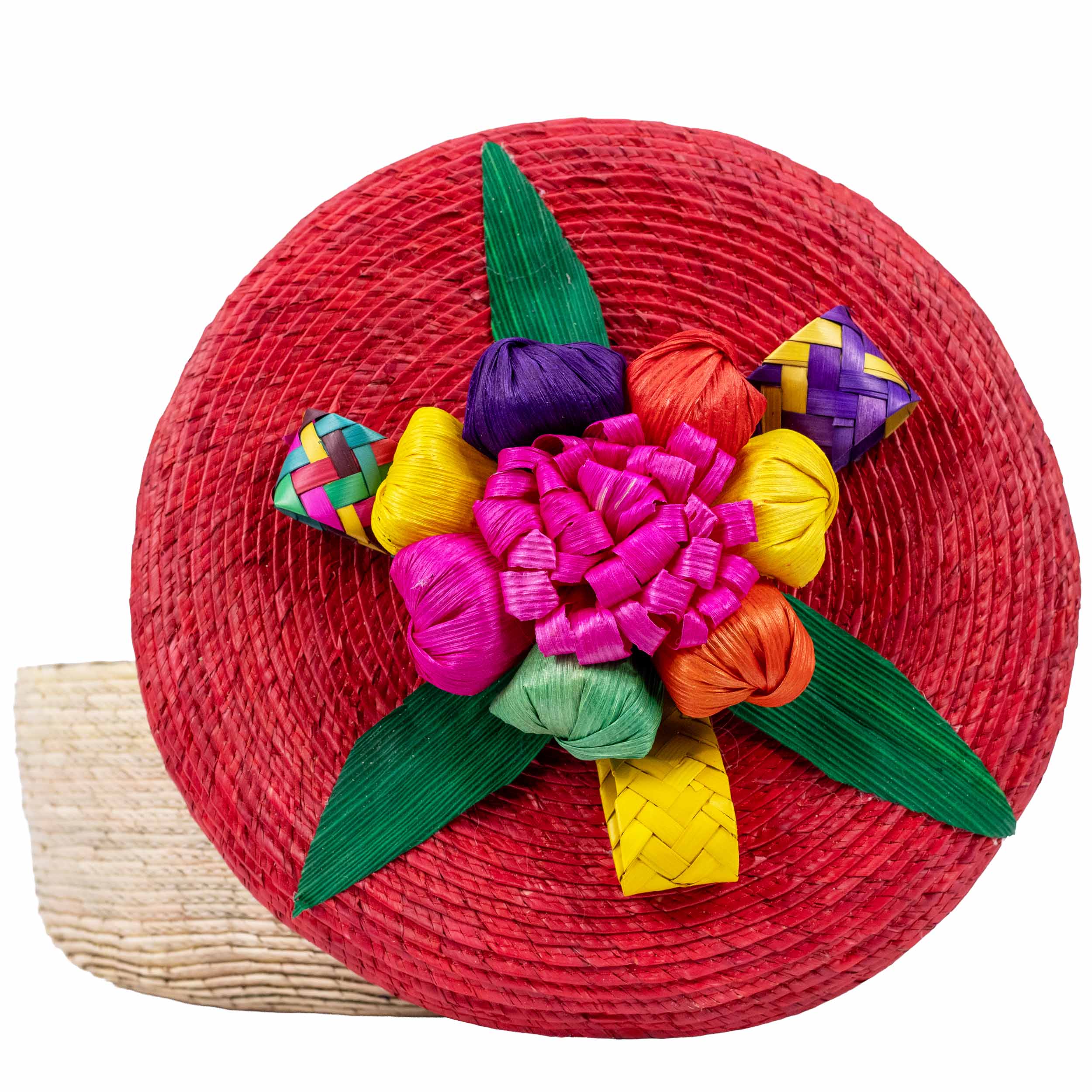 Palm Tortilla Basket with Flower