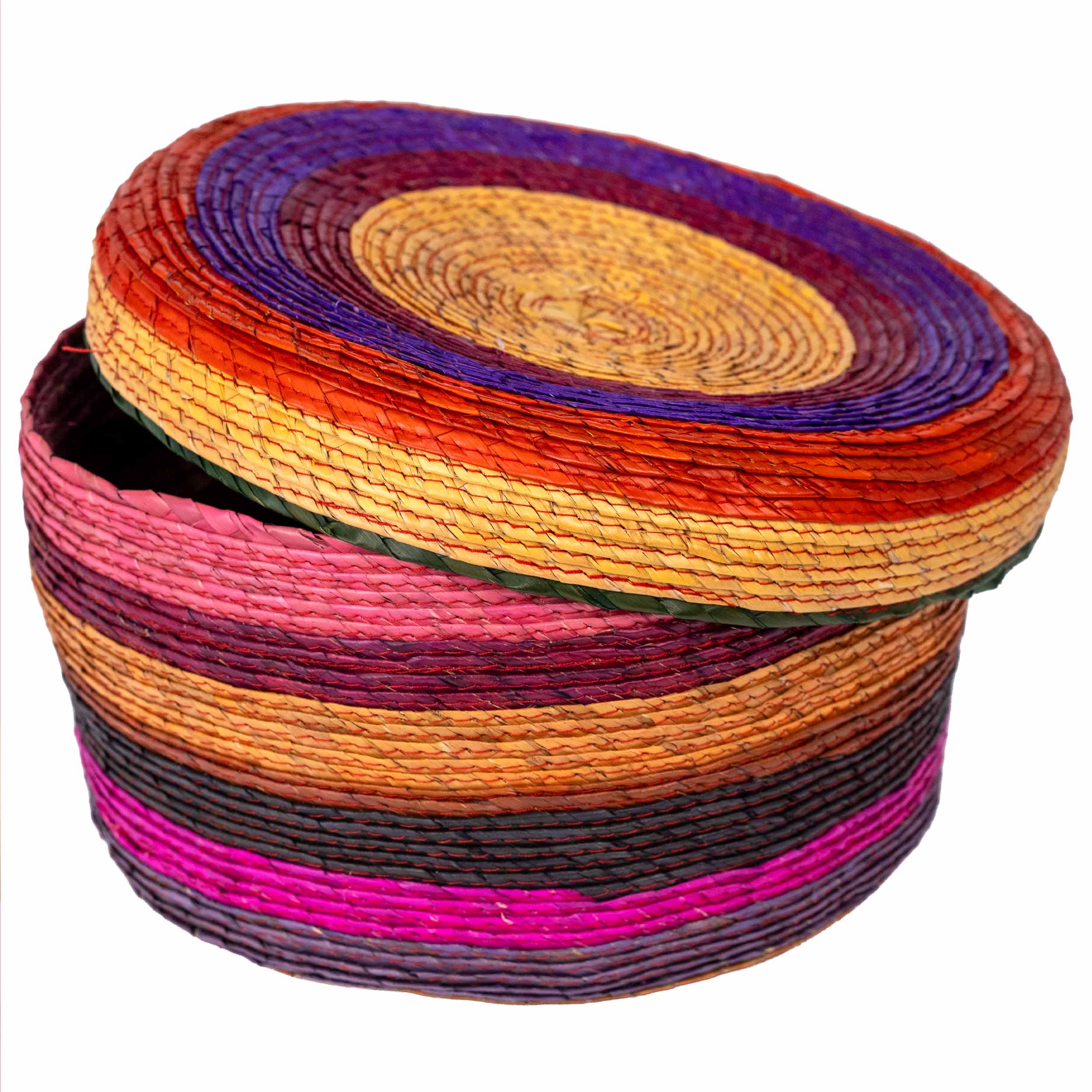 Multicolor Palm Woven Tortilla/Bread Basket