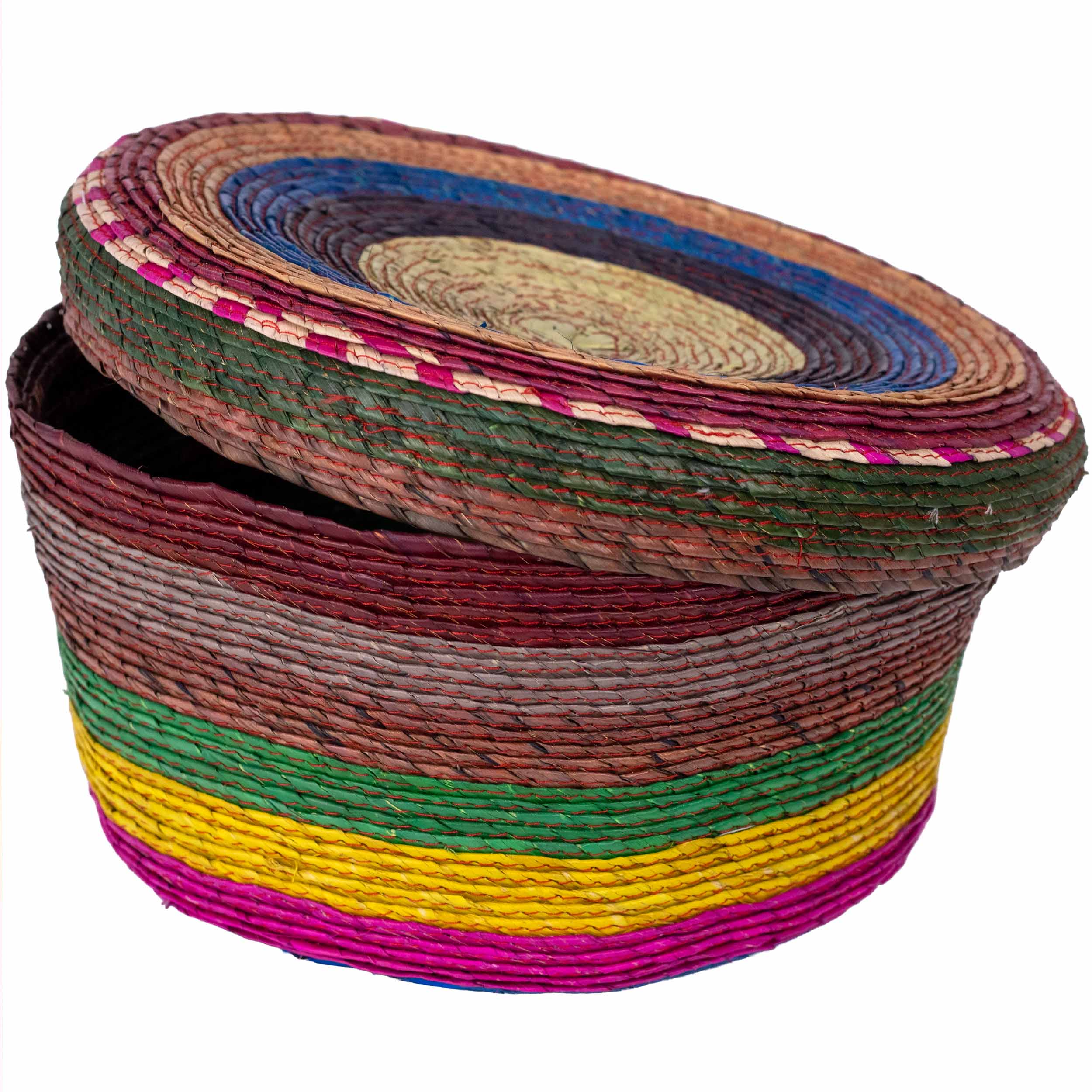 Multicolor Palm Woven Tortilla/Bread Basket