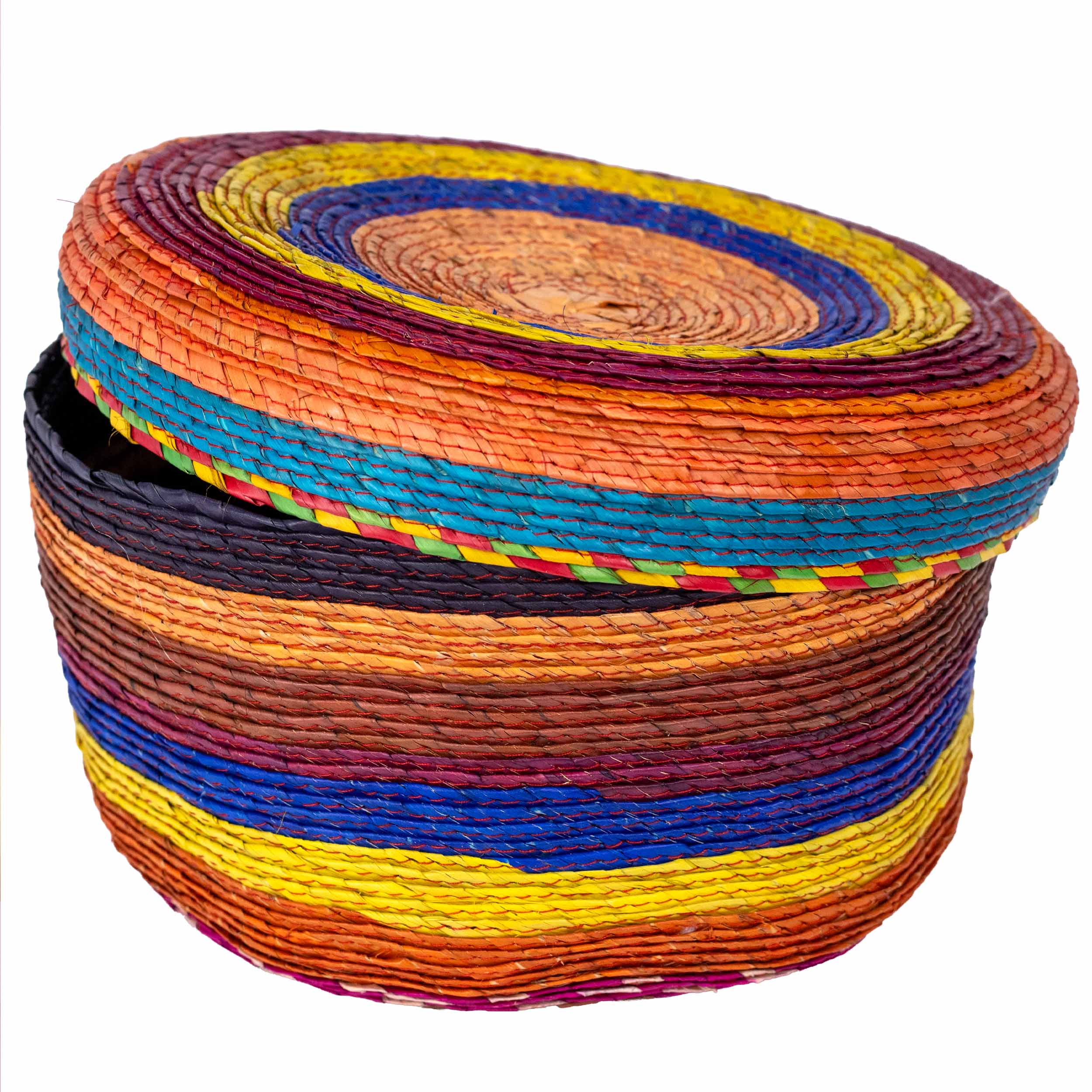 Multicolor Palm Woven Tortilla/Bread Basket