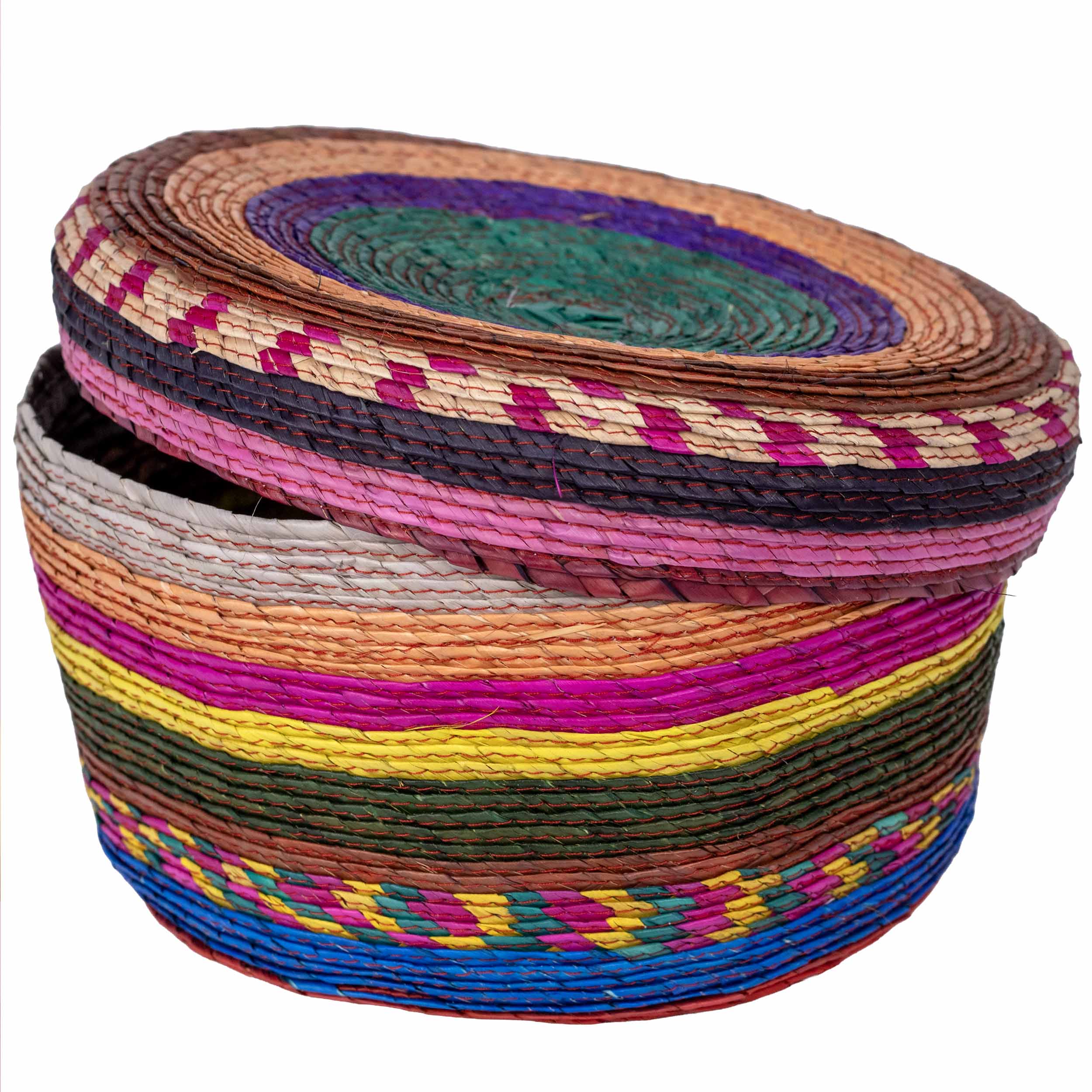 Multicolor Palm Woven Tortilla/Bread Basket