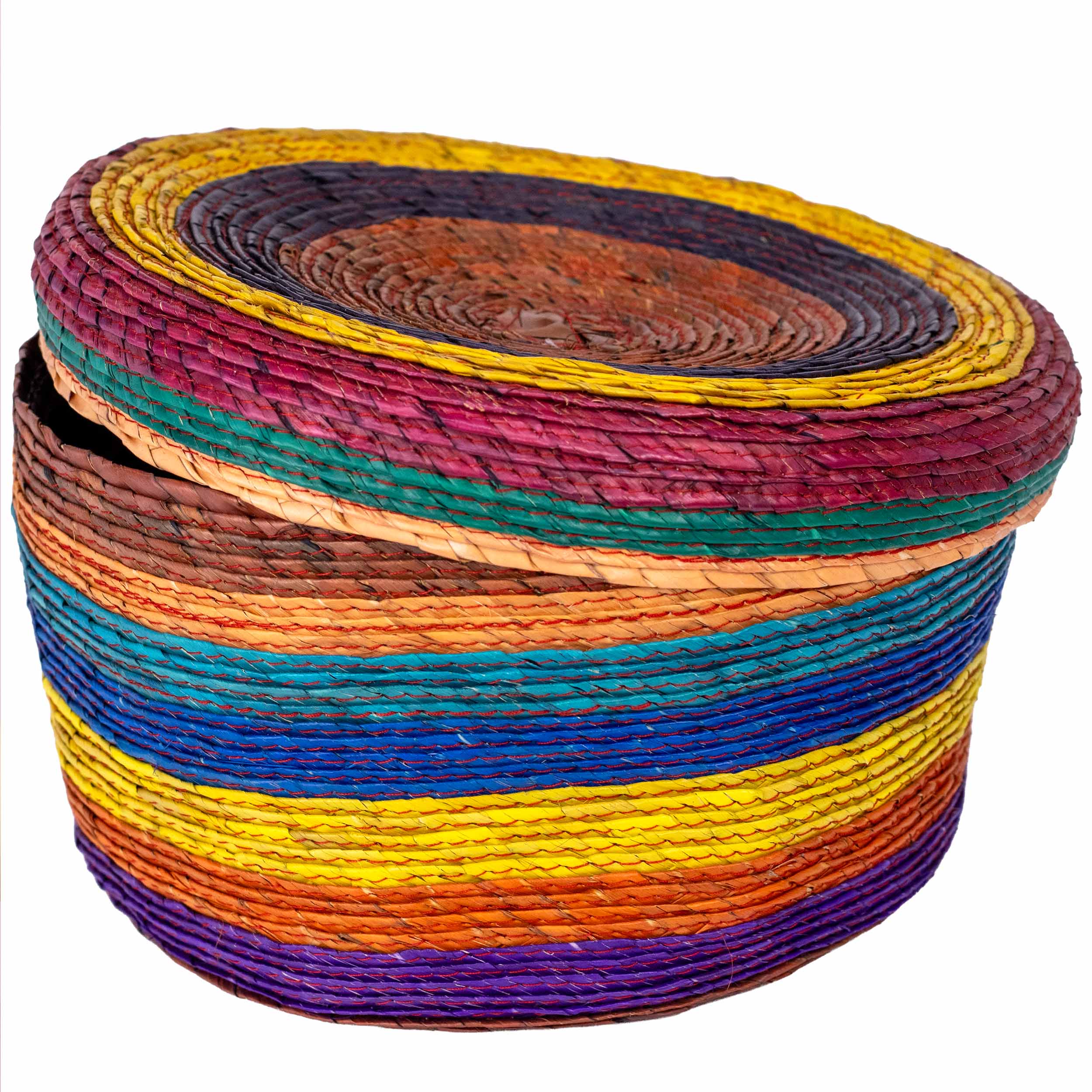 Multicolor Palm Woven Tortilla/Bread Basket