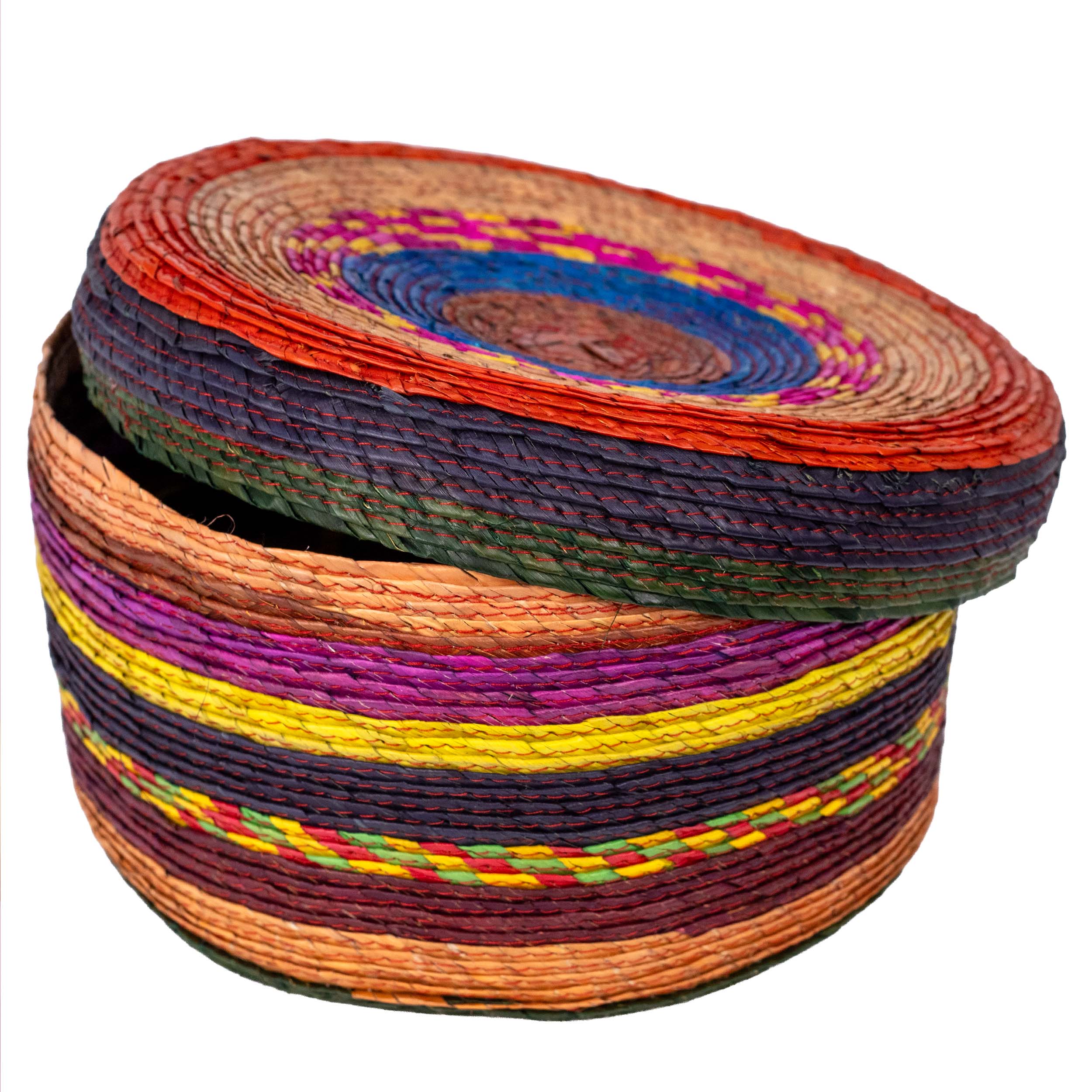 Multicolor Palm Woven Tortilla/Bread Basket