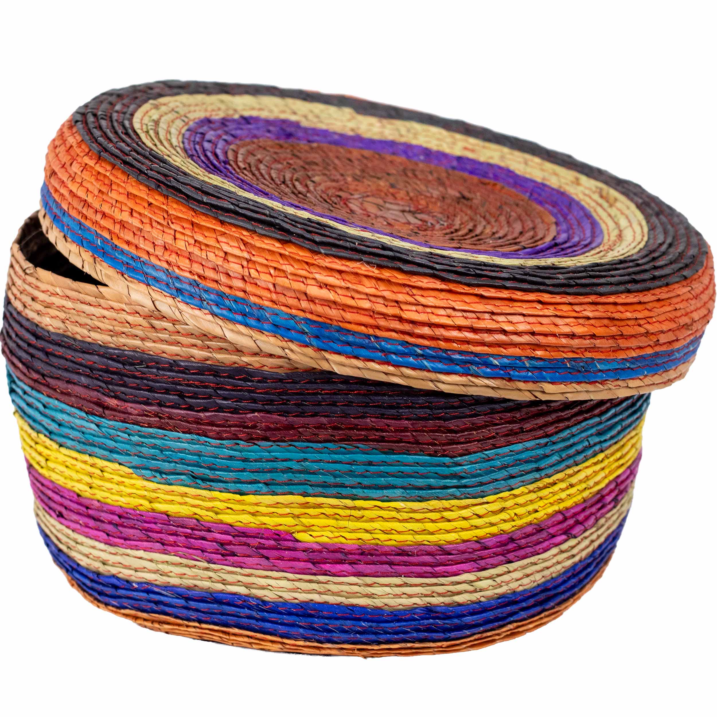 Multicolor Palm Woven Tortilla/Bread Basket