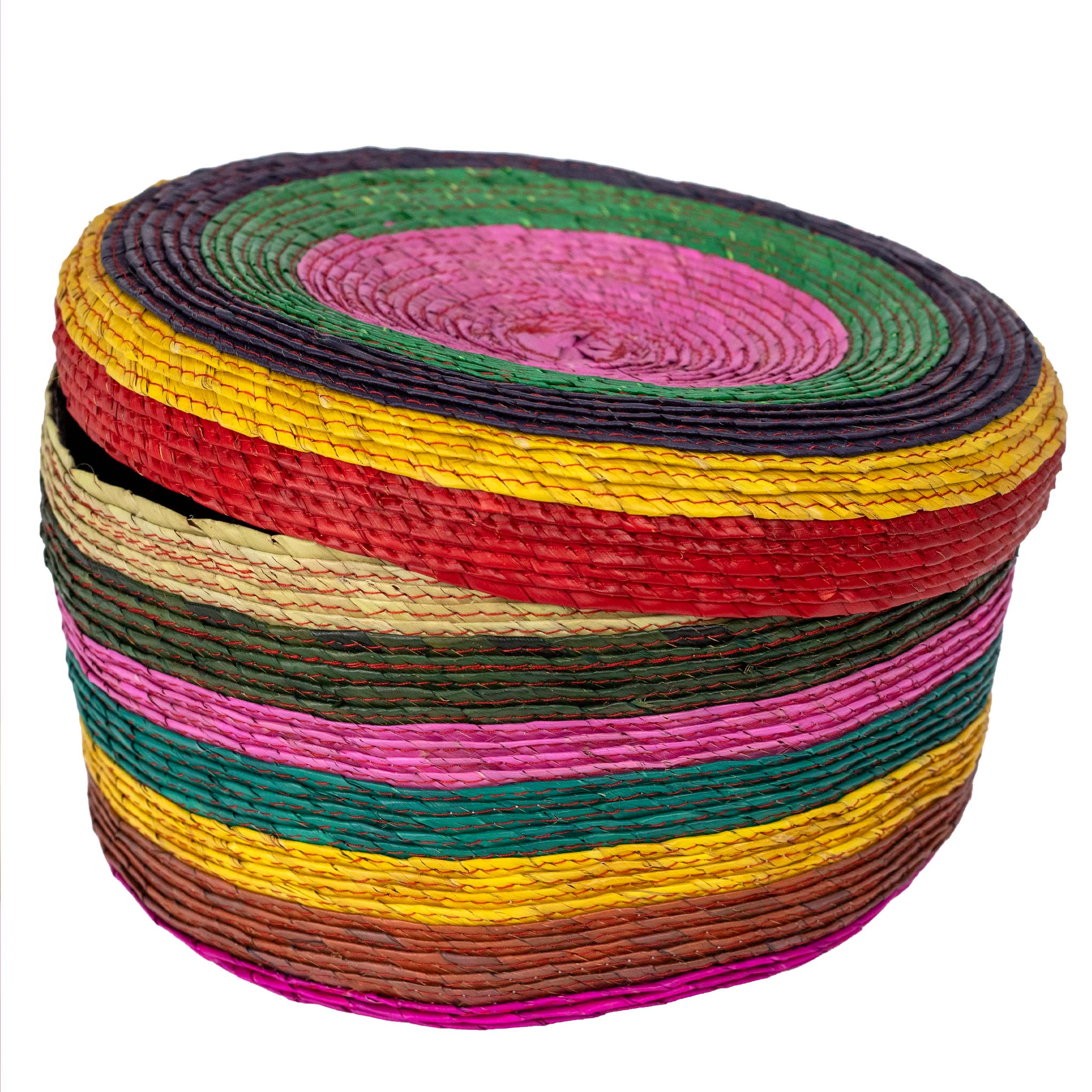 Multicolor Palm Woven Tortilla/Bread Basket