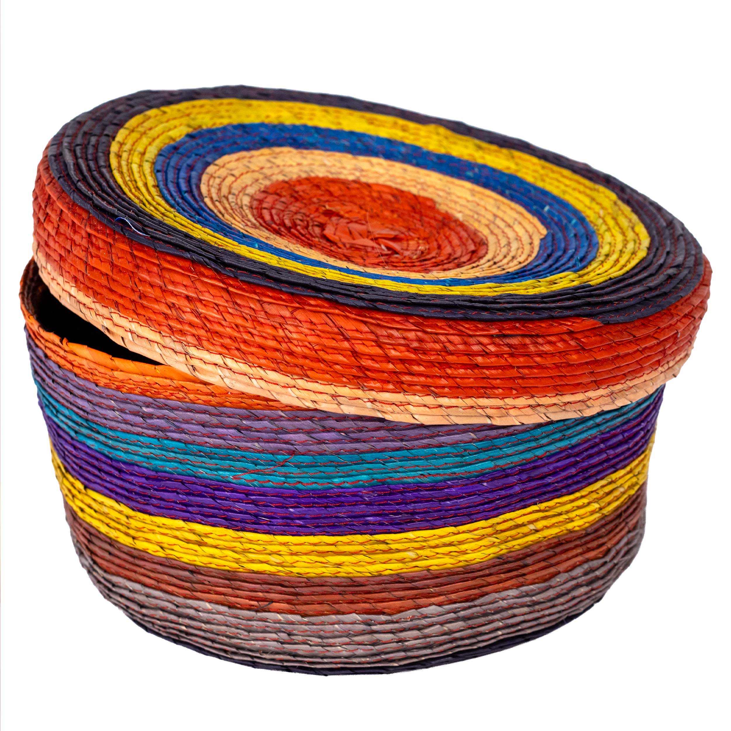 Multicolor Palm Woven Tortilla/Bread Basket