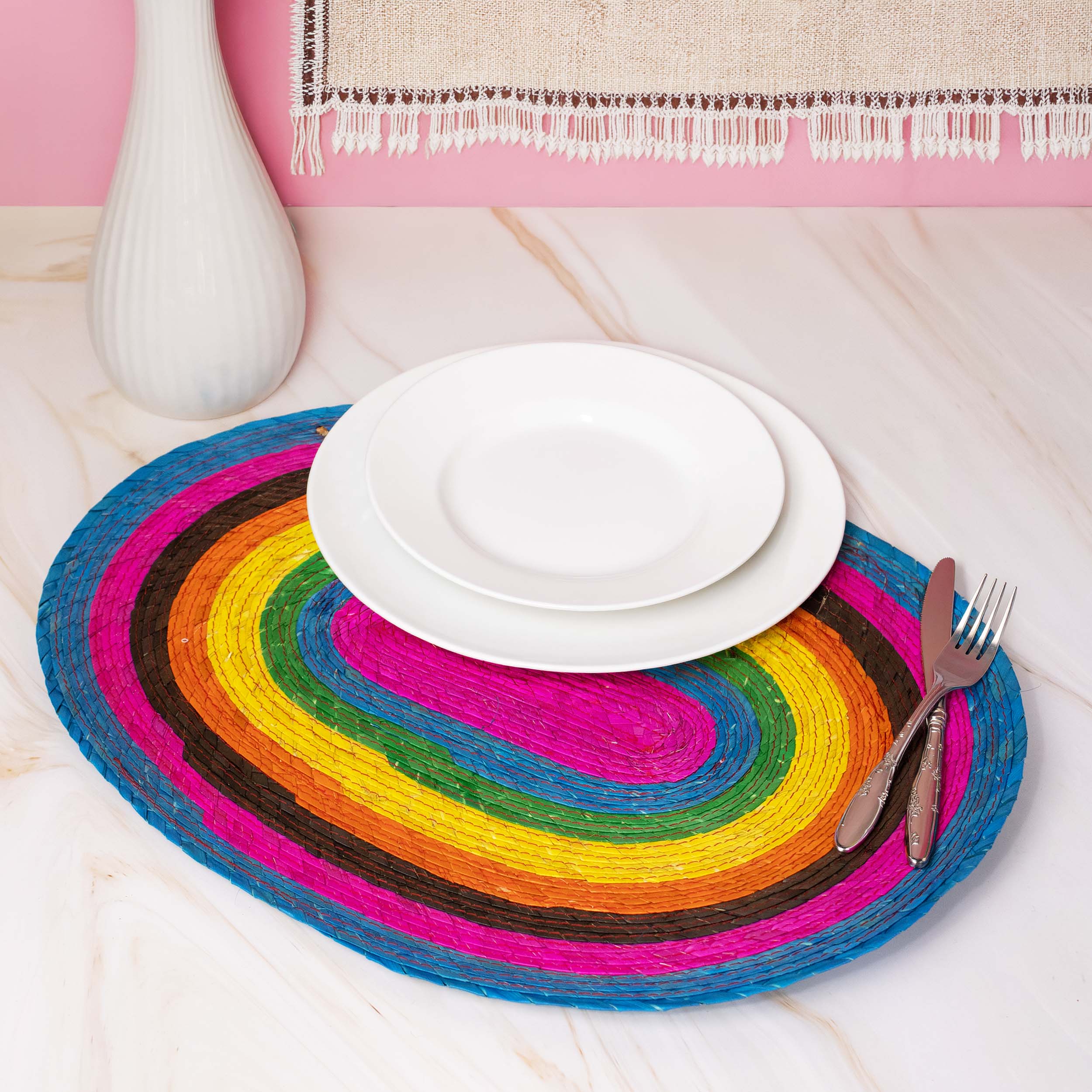 Handwoven Natural Palm Placemats | Lolo Modern Mexican Mercadito