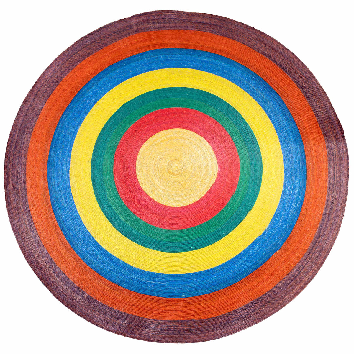 Handwoven Palm Round Area Rug (59" diameter)