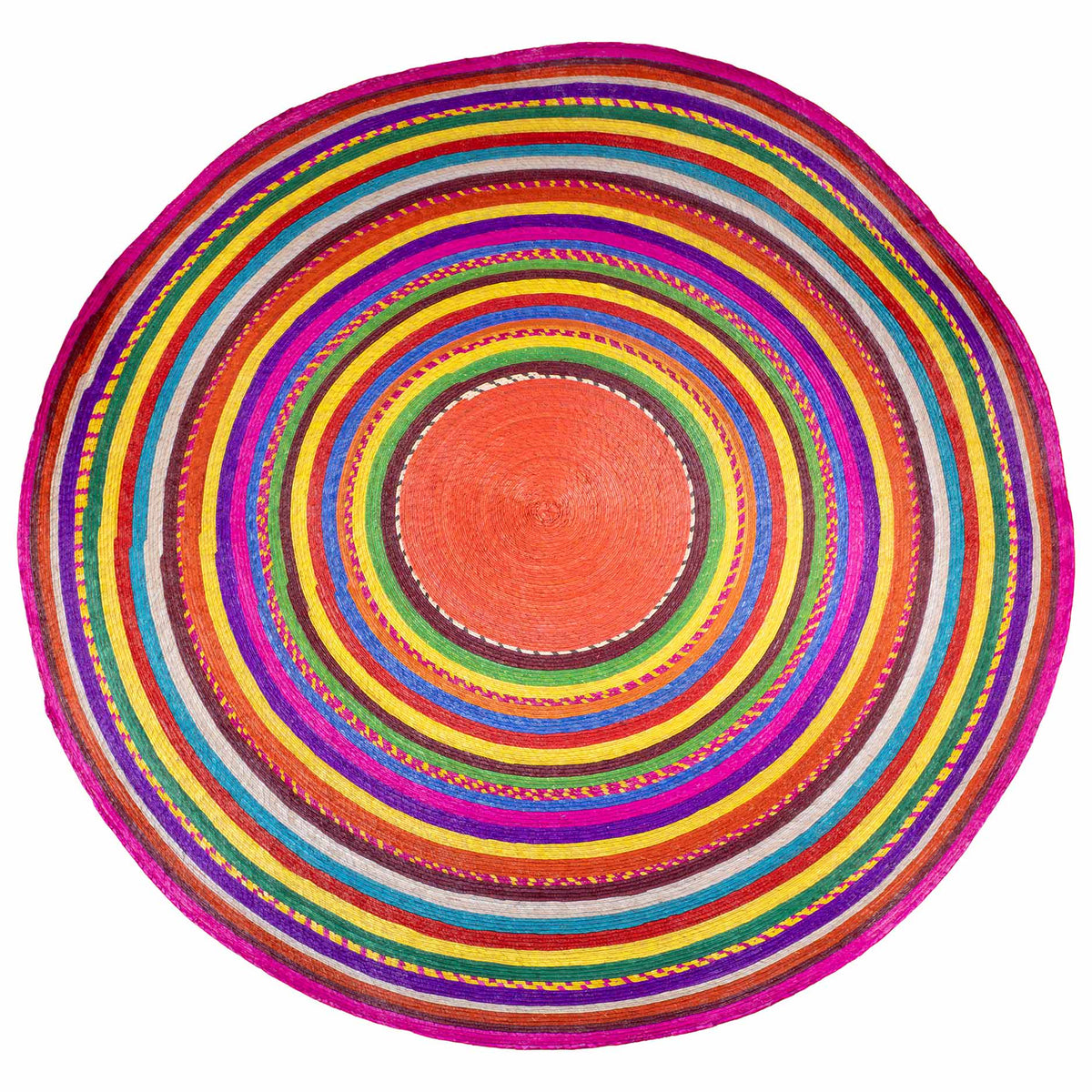 Handwoven Palm Round Area Rug (59" diameter)