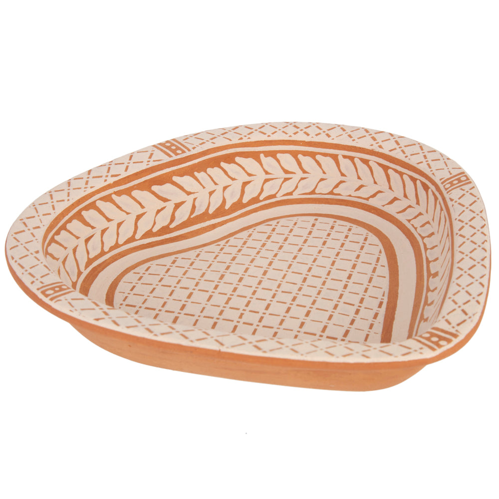 Traditional Patamban Hand-Painted Heart Plate