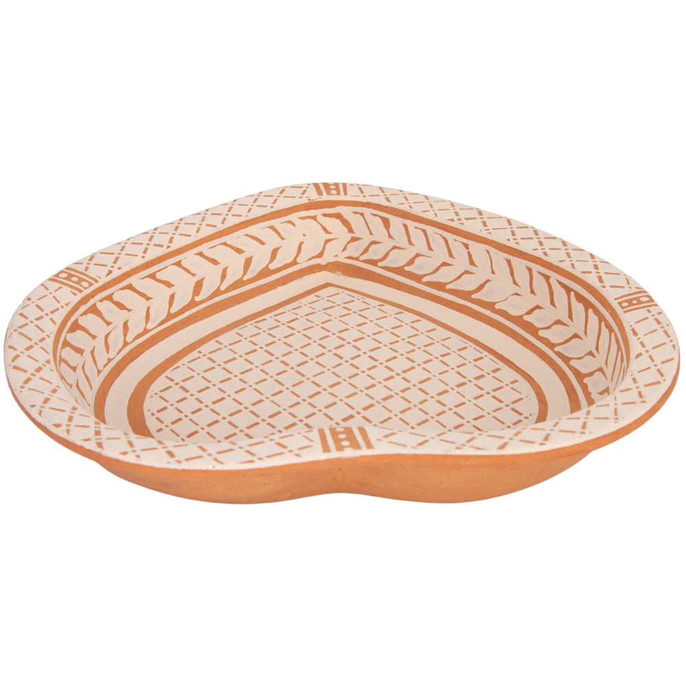 Traditional Patamban Hand-Painted Heart Plate