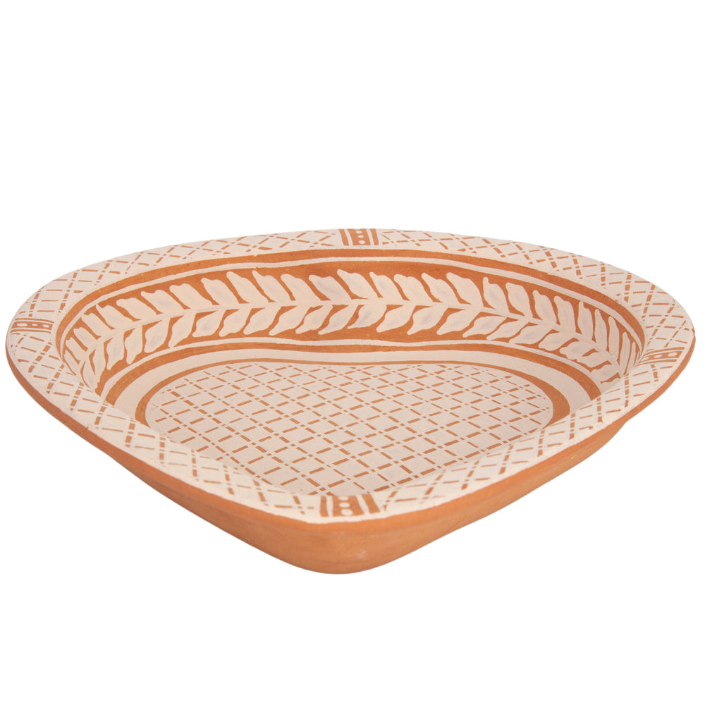 Traditional Patamban Hand-Painted Heart Plate