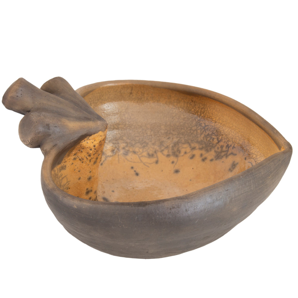 Large Atzompa Heart Clay Bowl