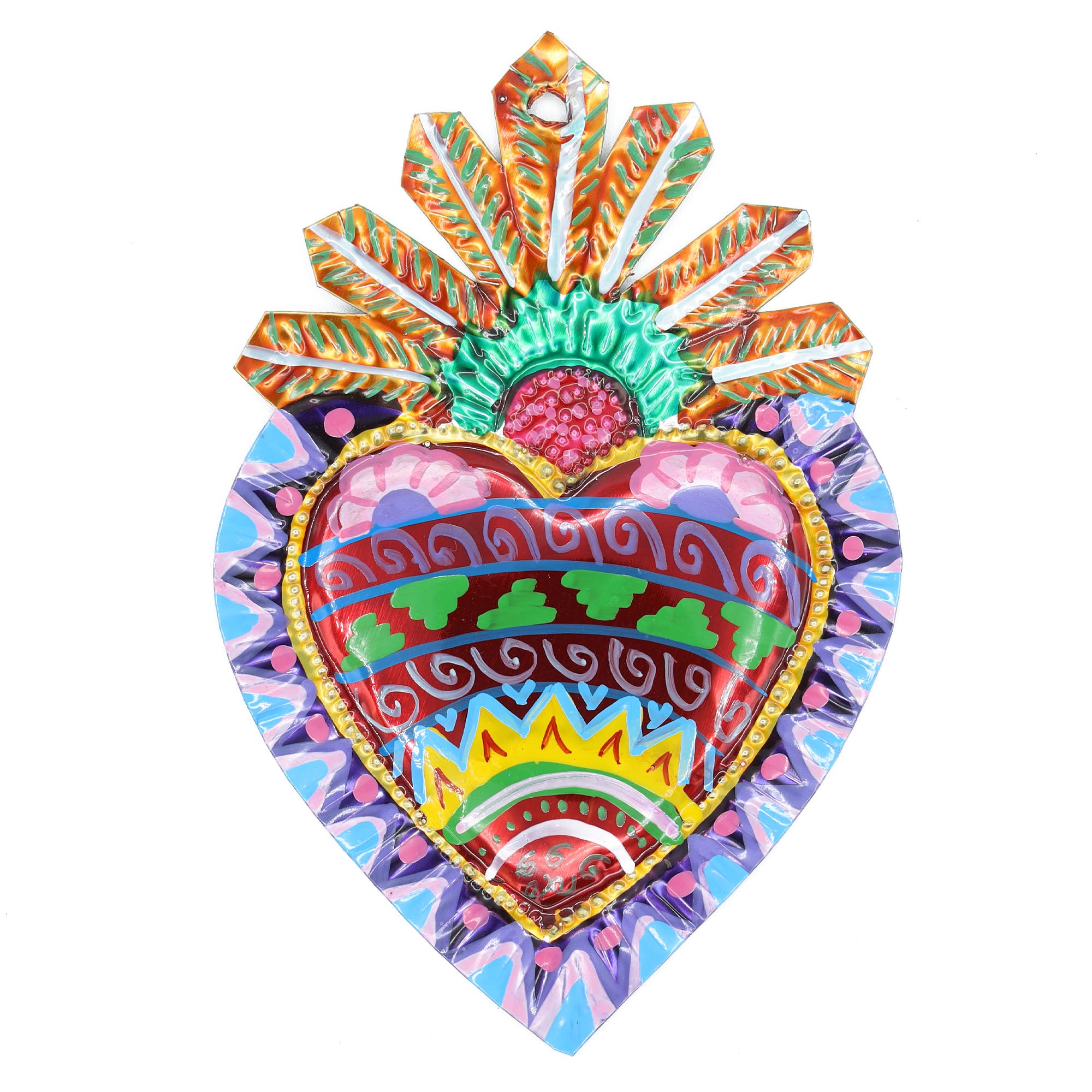 Extra Detailed Medium Mexican Milagro Tin Hearts