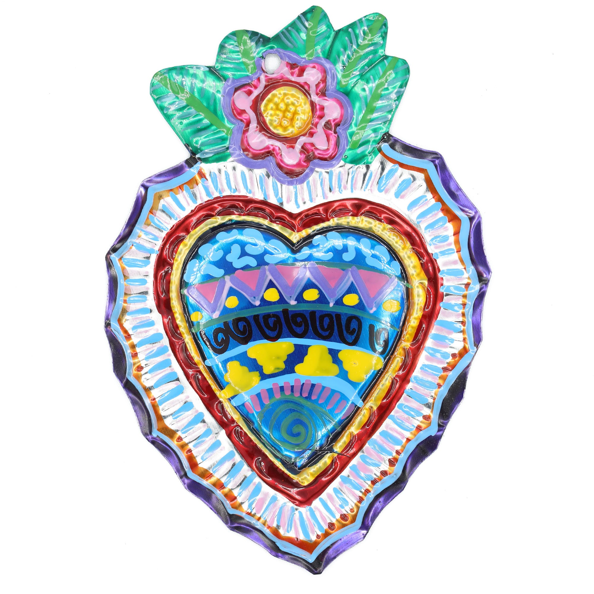 Extra Detailed Medium Mexican Milagro Tin Hearts
