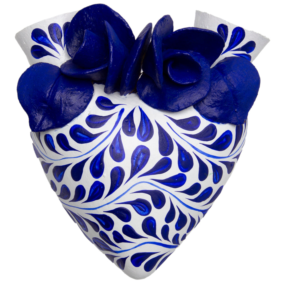 La Flor - Mexican Hand-Painted Hearts