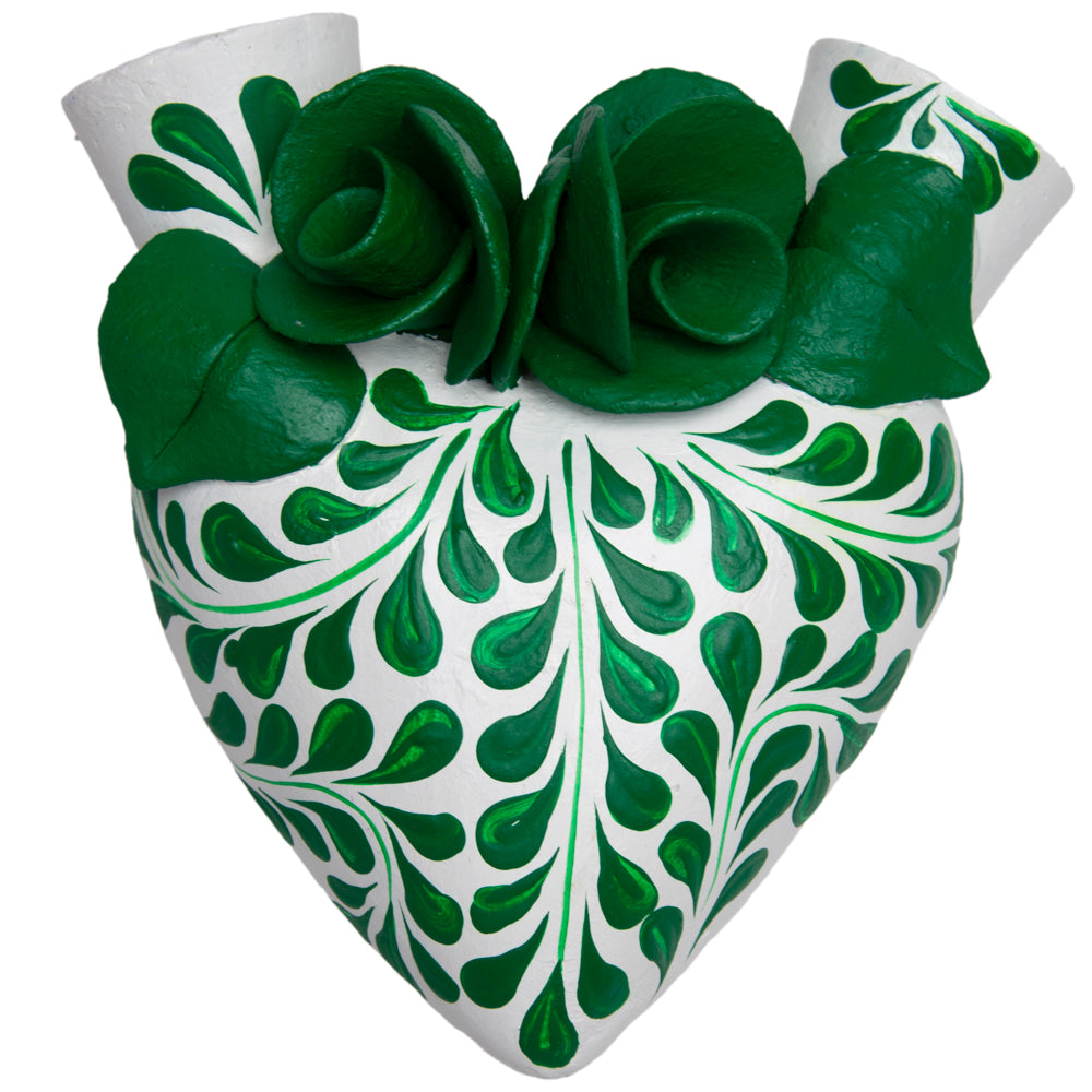 La Flor - Mexican Hand-Painted Hearts