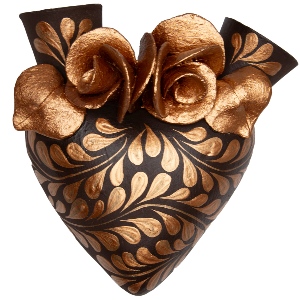 La Flor - Mexican Hand-Painted Hearts