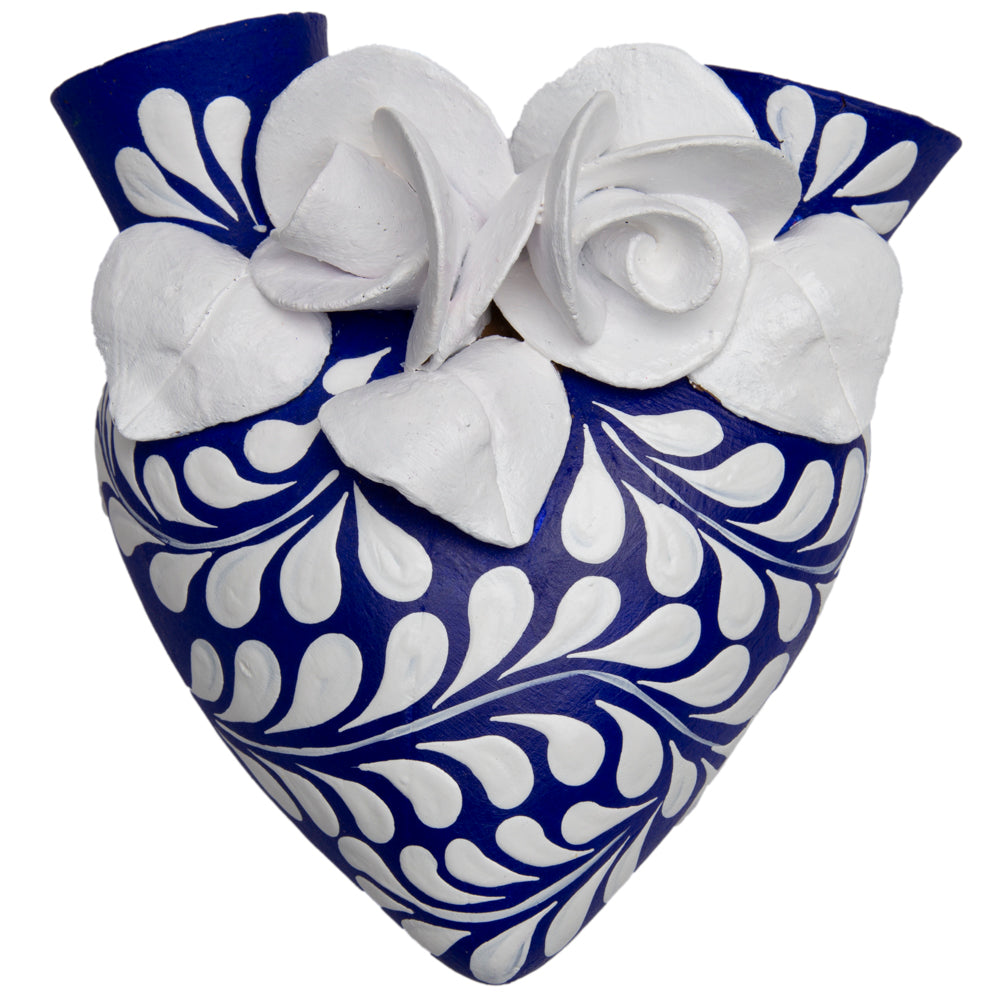 La Flor - Mexican Hand-Painted Hearts