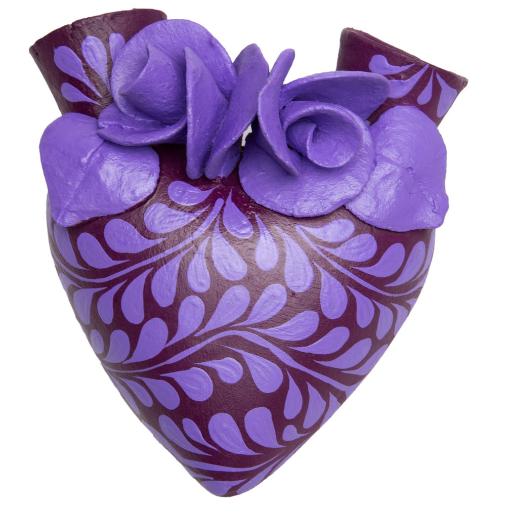 La Flor - Mexican Hand-Painted Hearts