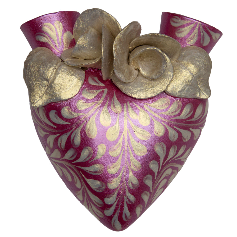 La Flor - Mexican Hand-Painted Hearts