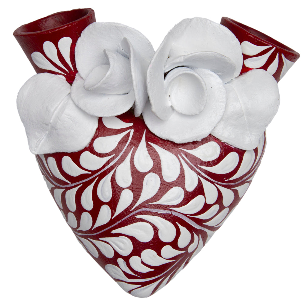 La Flor - Mexican Hand-Painted Hearts