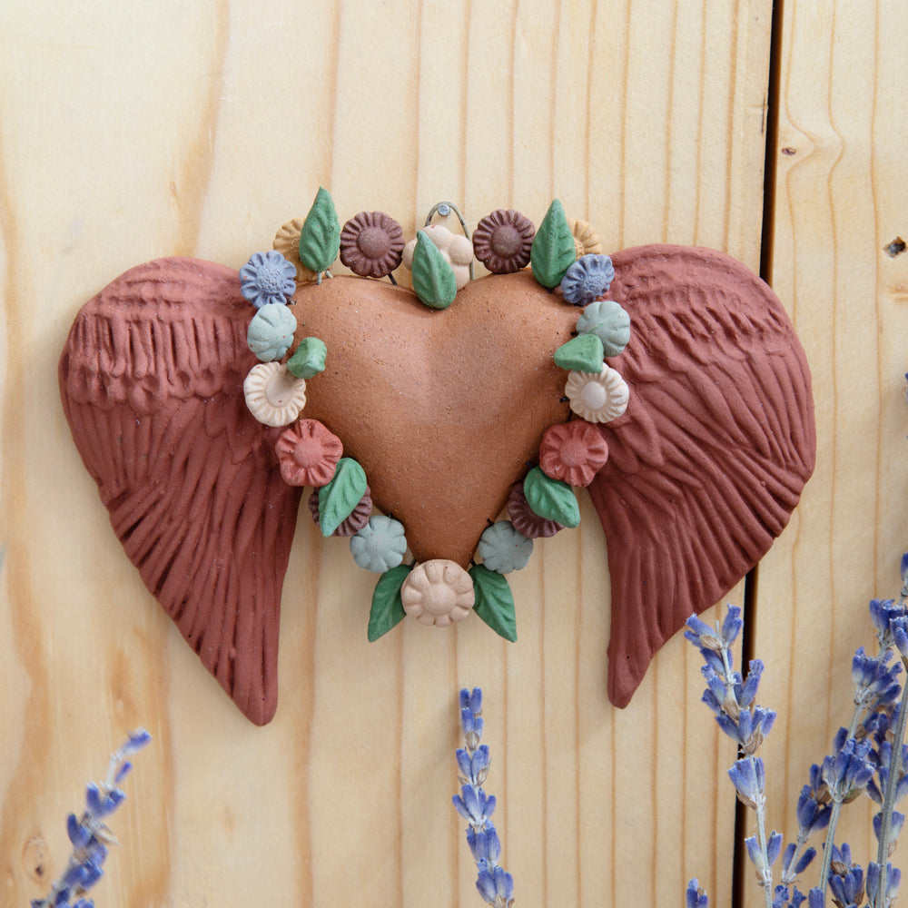 Angel Heart de Barro Pigmentado Clay Wall Art