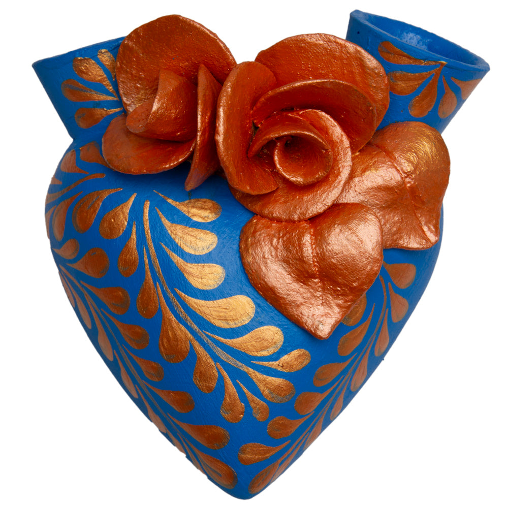 La Flor - Mexican Hand-Painted Hearts