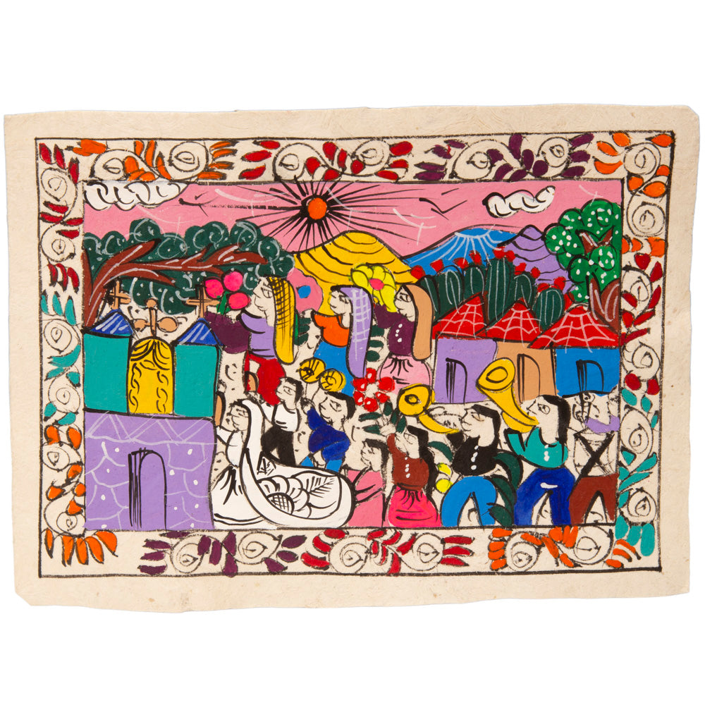 Mini Papel Amate Storytelling Paintings by María