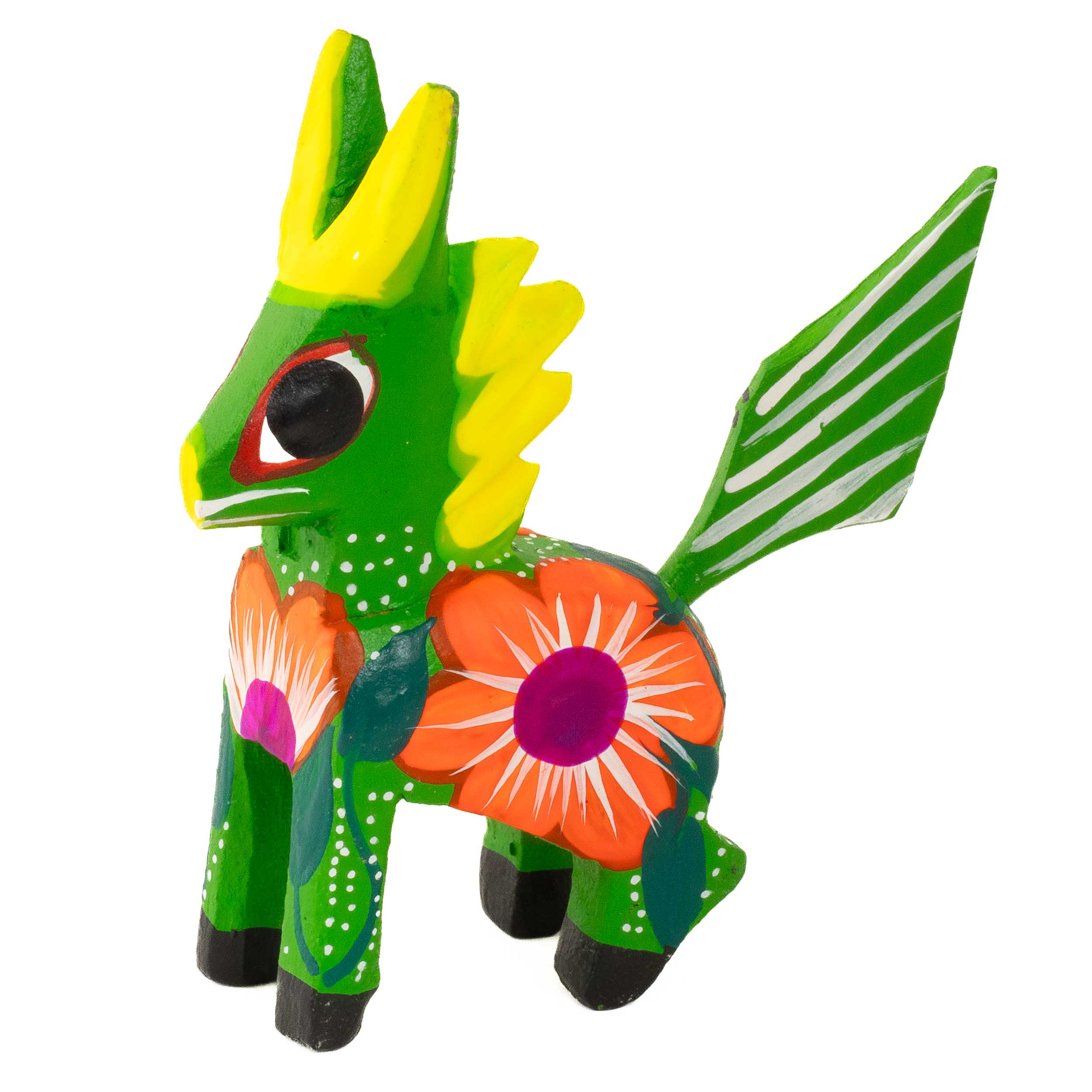 Hand Painted Donkey Wooden Figurine