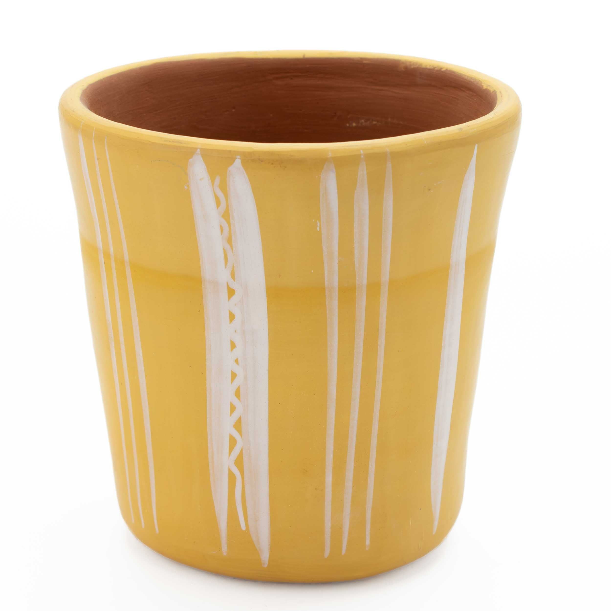 Huancito Hand-Painted Lineas Clay Cup