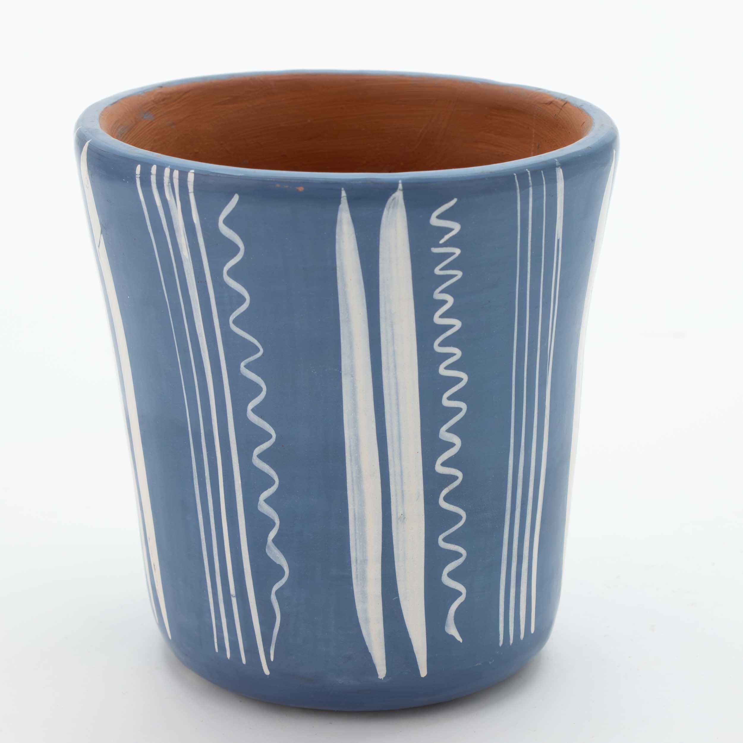 Huancito Hand-Painted Lineas Clay Cup