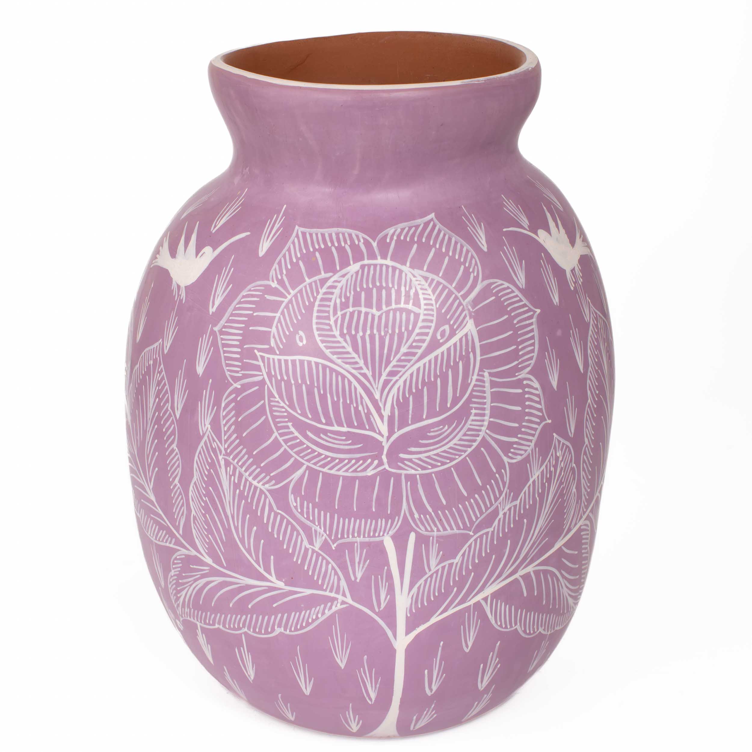 Huancito Hand-Painted Awani Conejo Floral Vase
