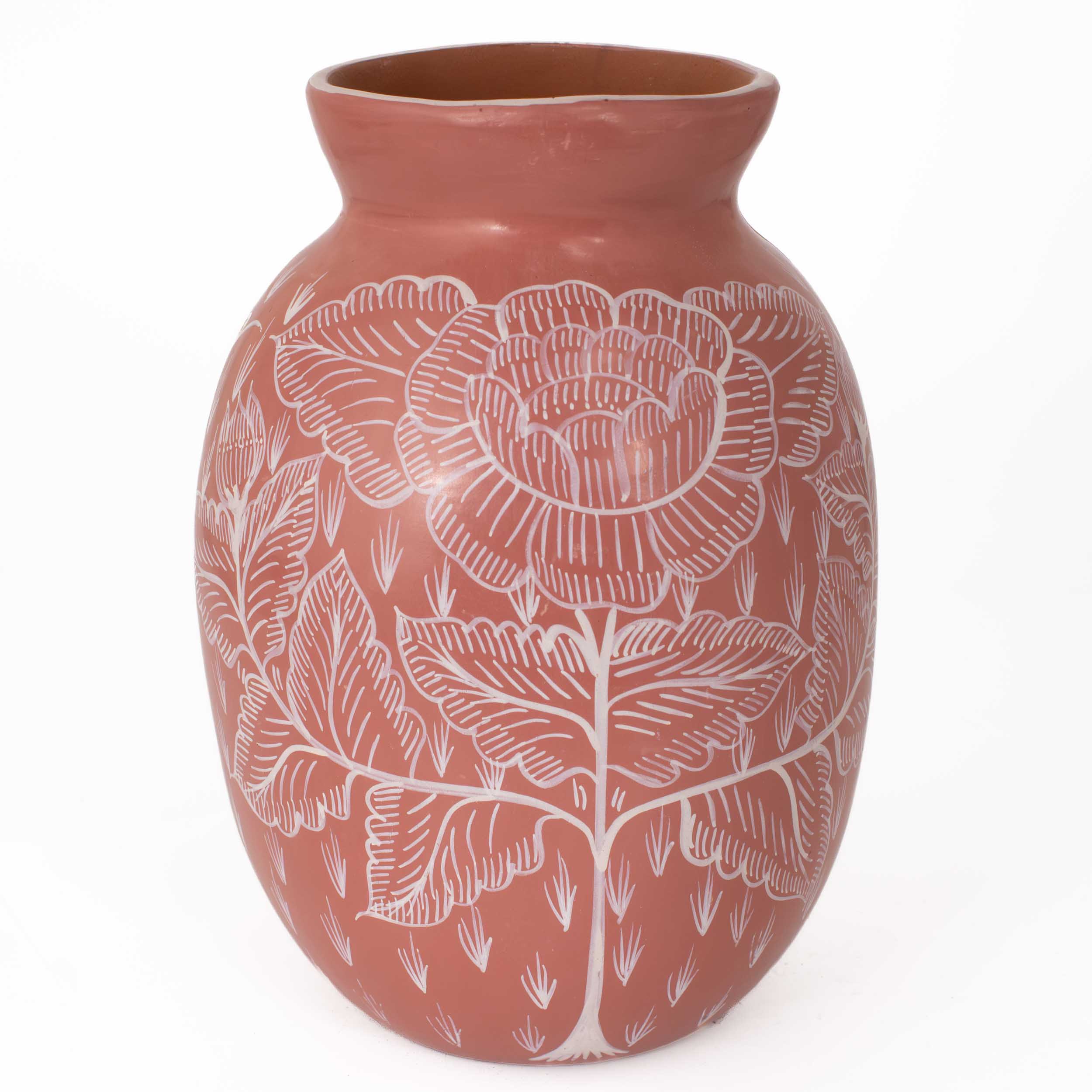 Huancito Hand-Painted Awani Conejo Floral Vase
