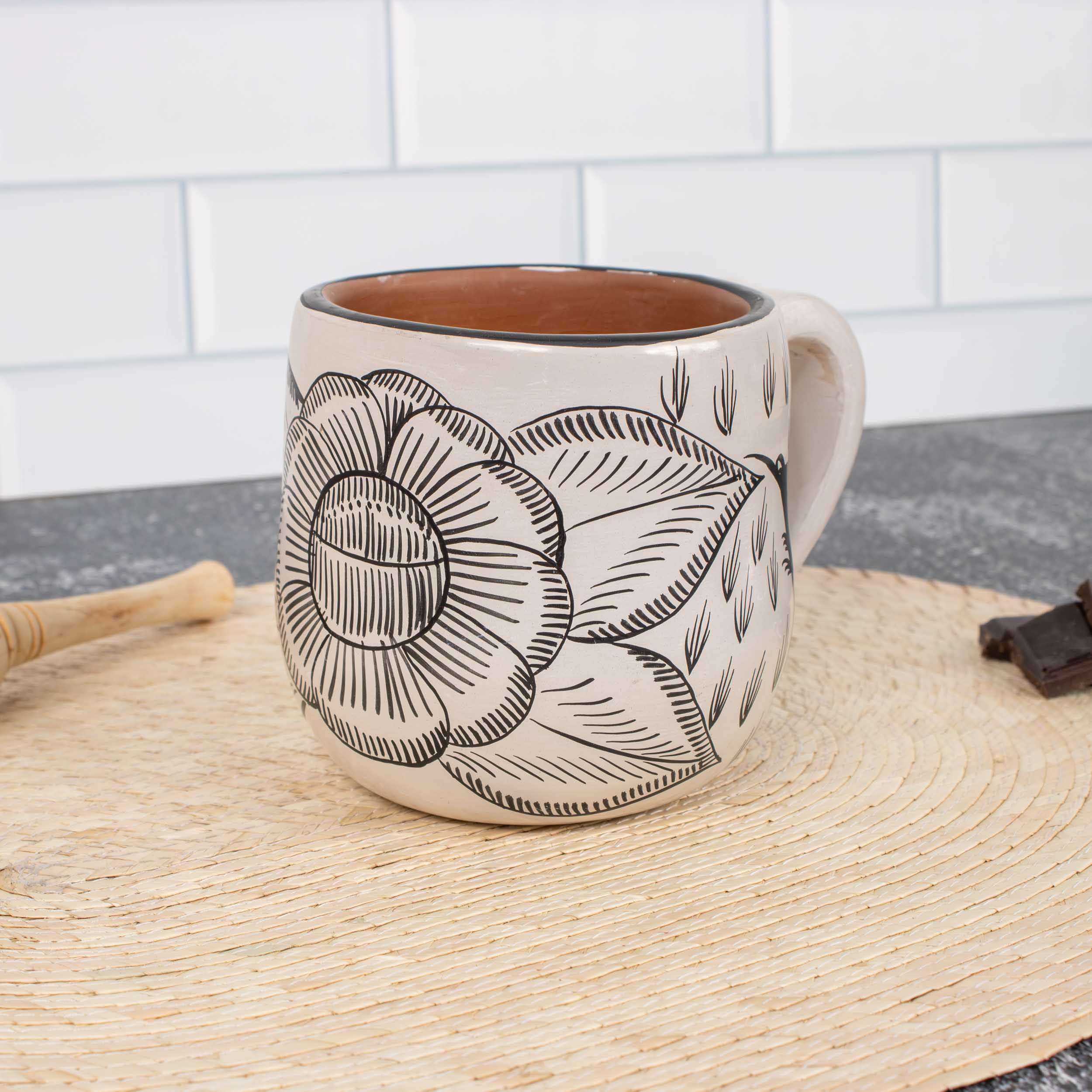 Huancito Hand-Painted Clay Mug