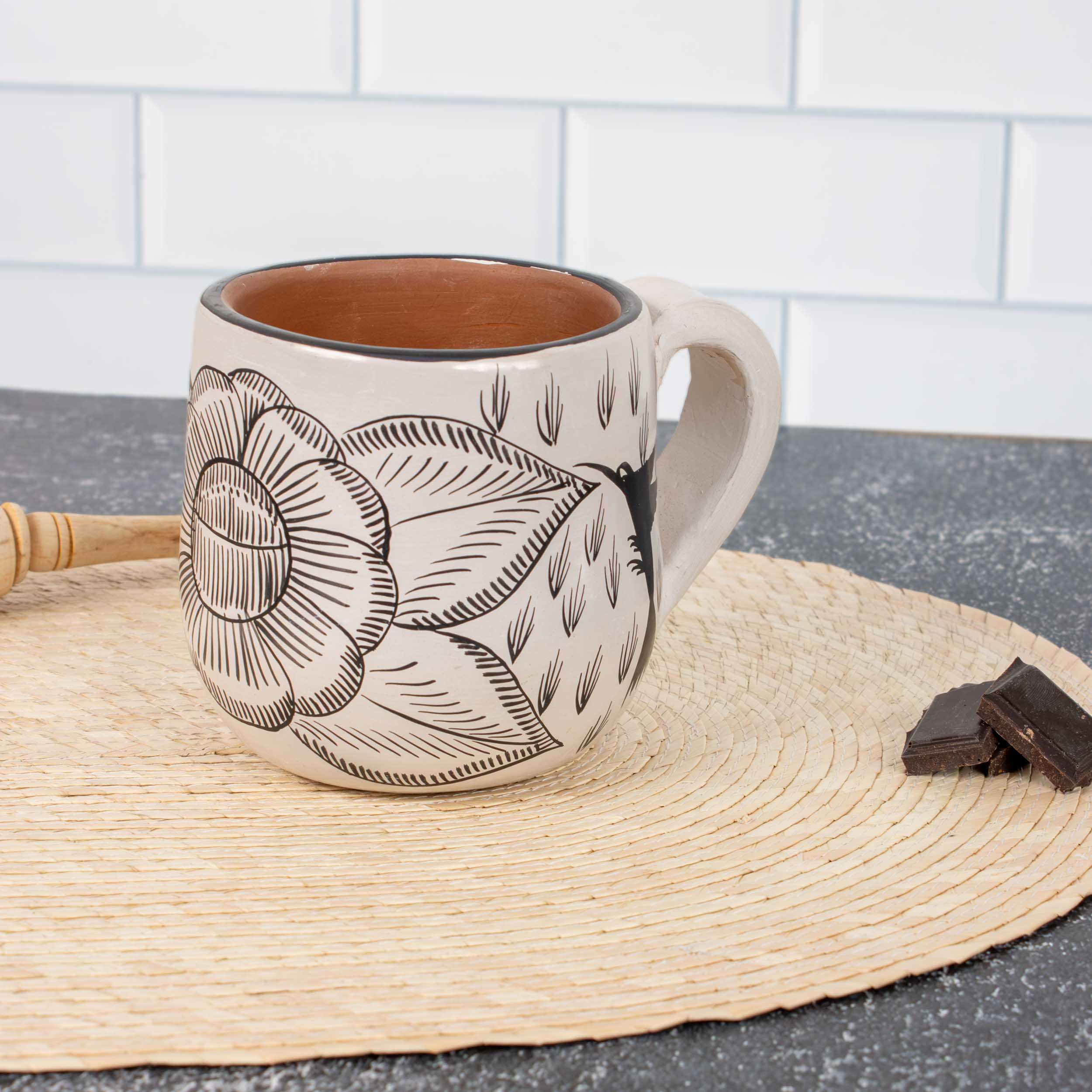 Huancito Hand-Painted Clay Mug