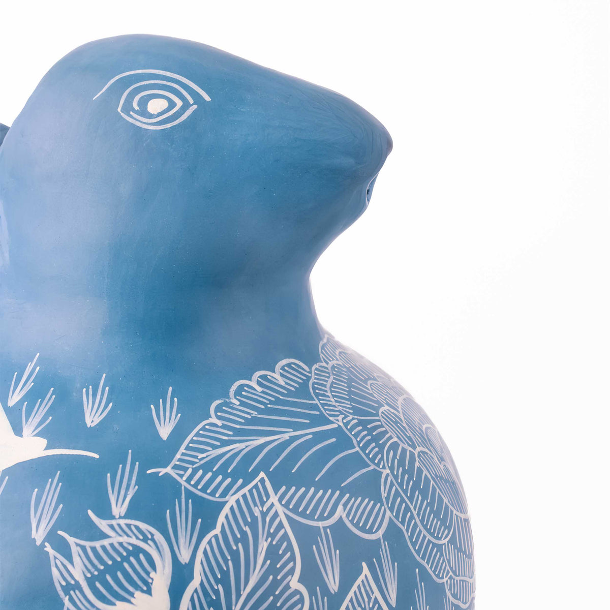Huancito Hand-Painted Clay Bird Jug