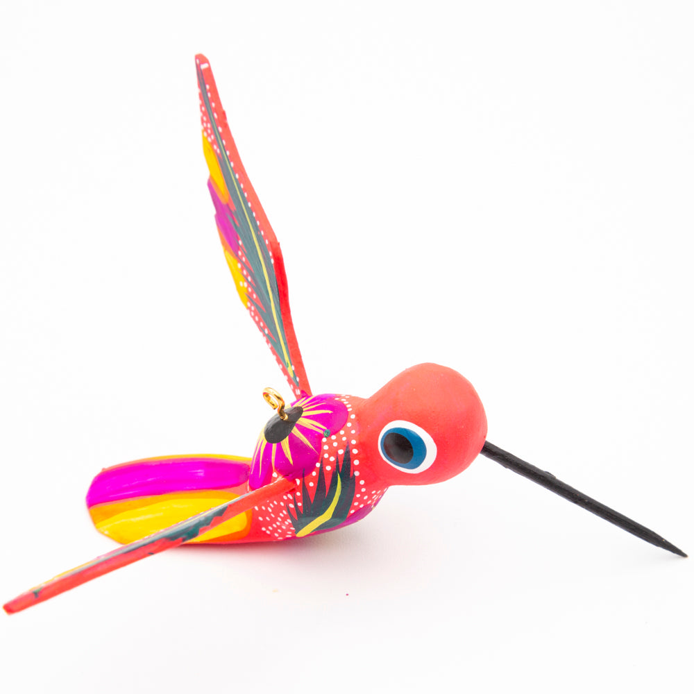 Hand Painted Hummingbird Wooden Figurine