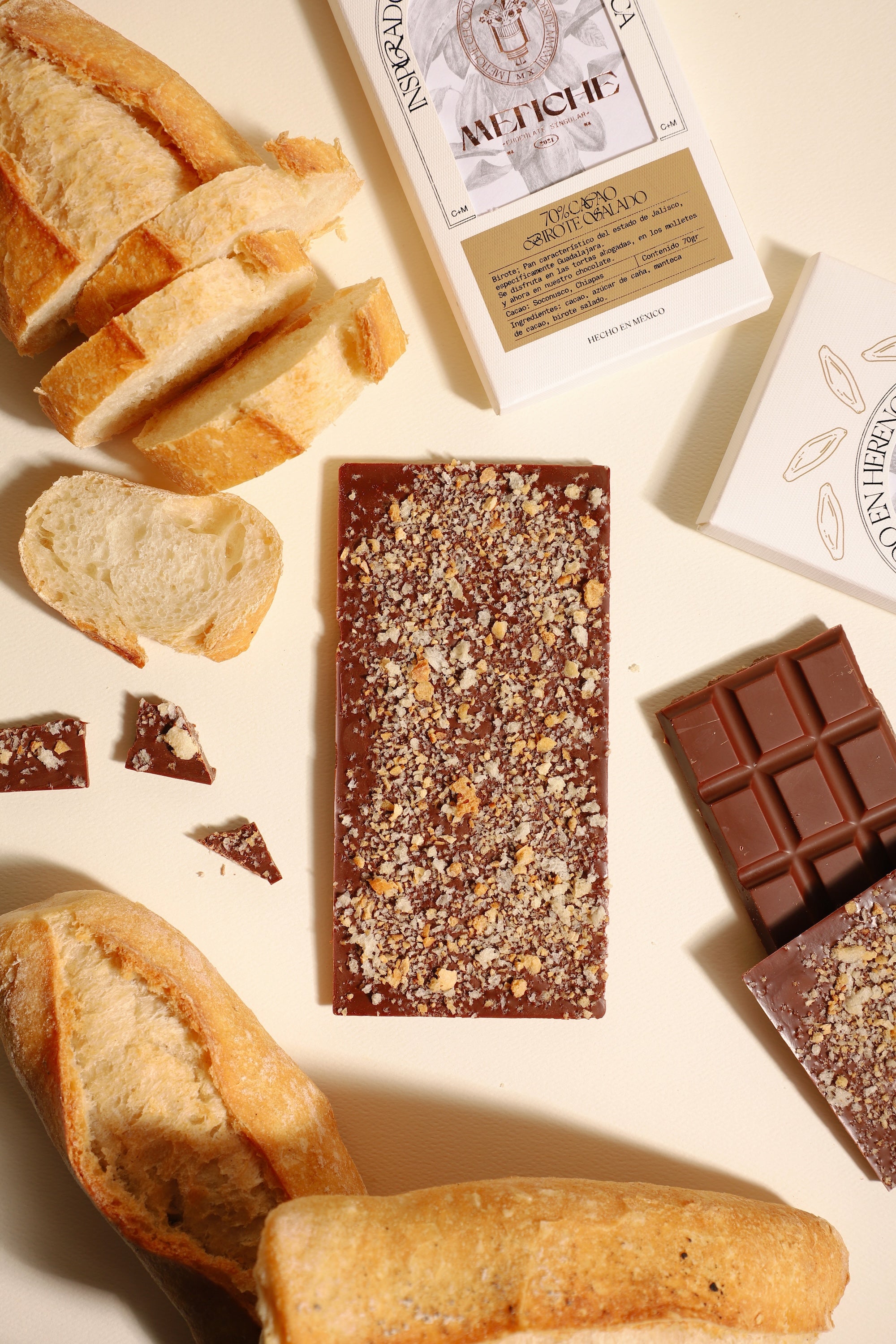 Dark Mexican Chocolate Bar, 70% Cacao, Birote Salado