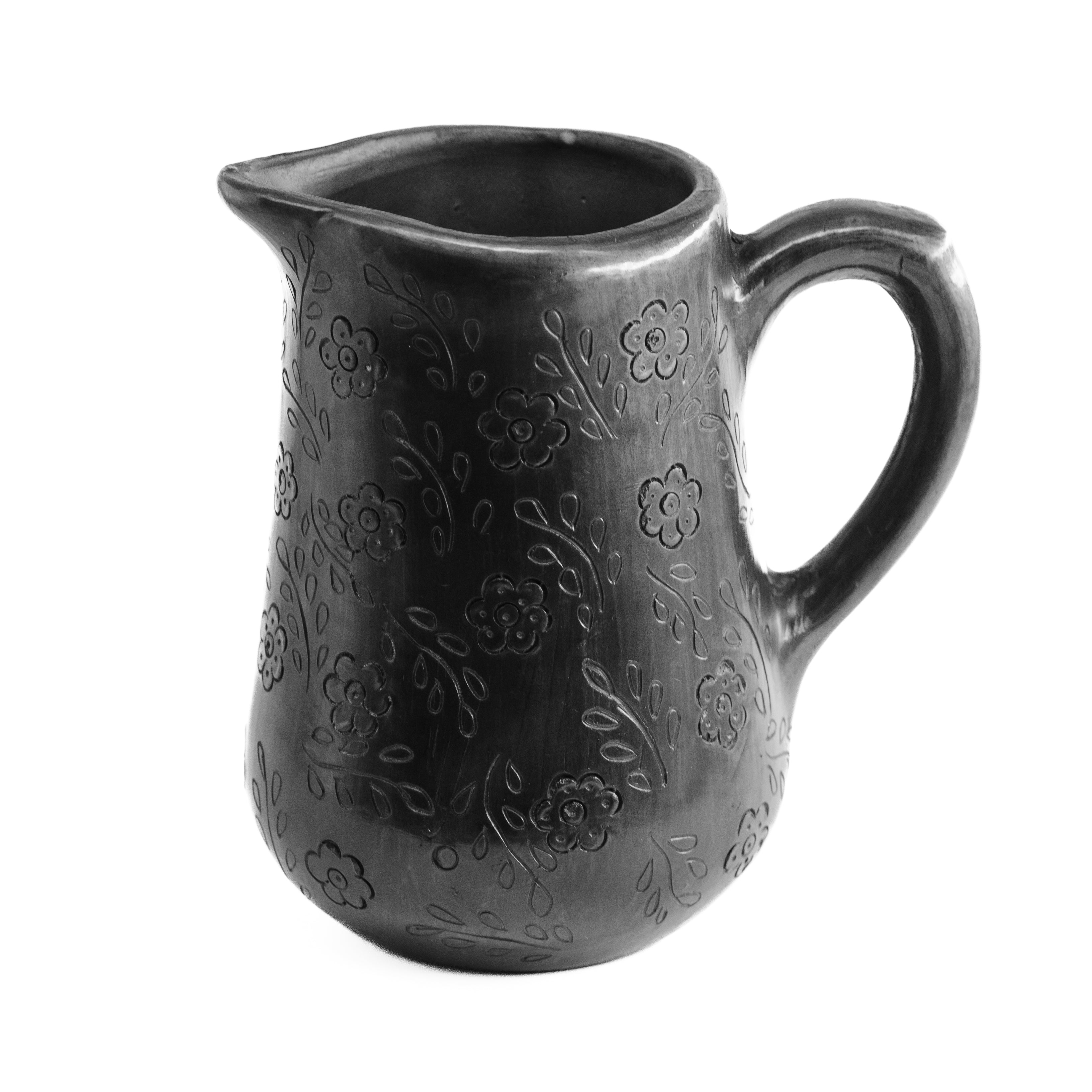 Barro Negro Floral Filigrana Pitcher