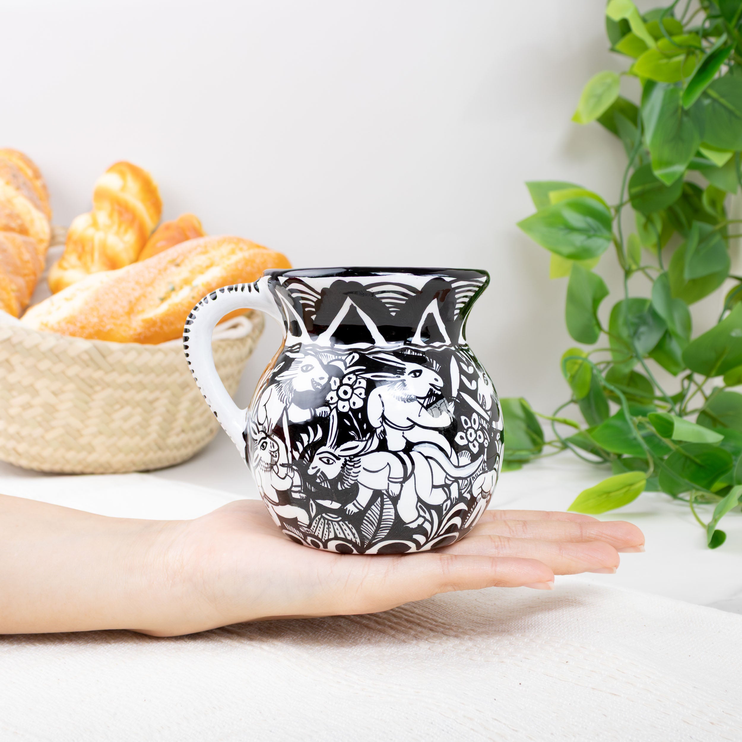 Black and White Storytelling Xalitla Clay Jarrito Mug