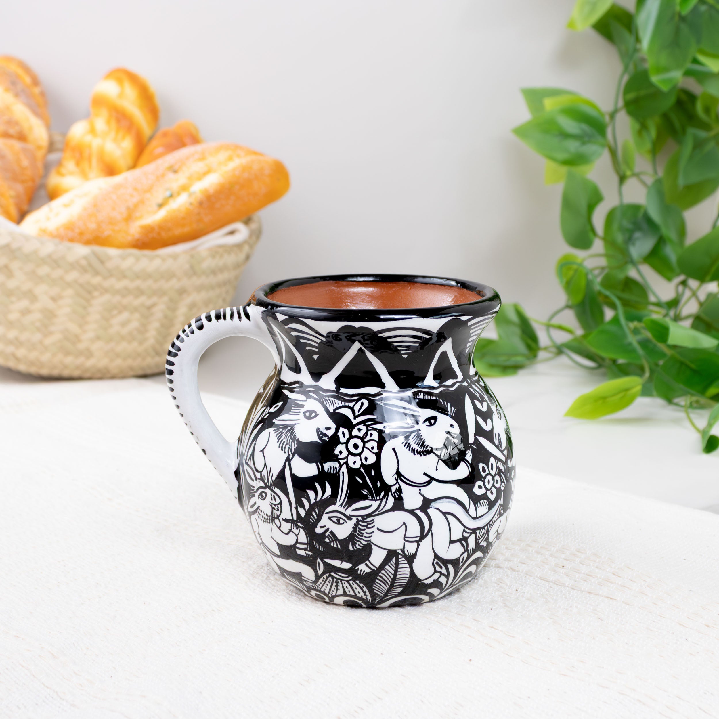 Black and White Storytelling Xalitla Clay Jarrito Mug