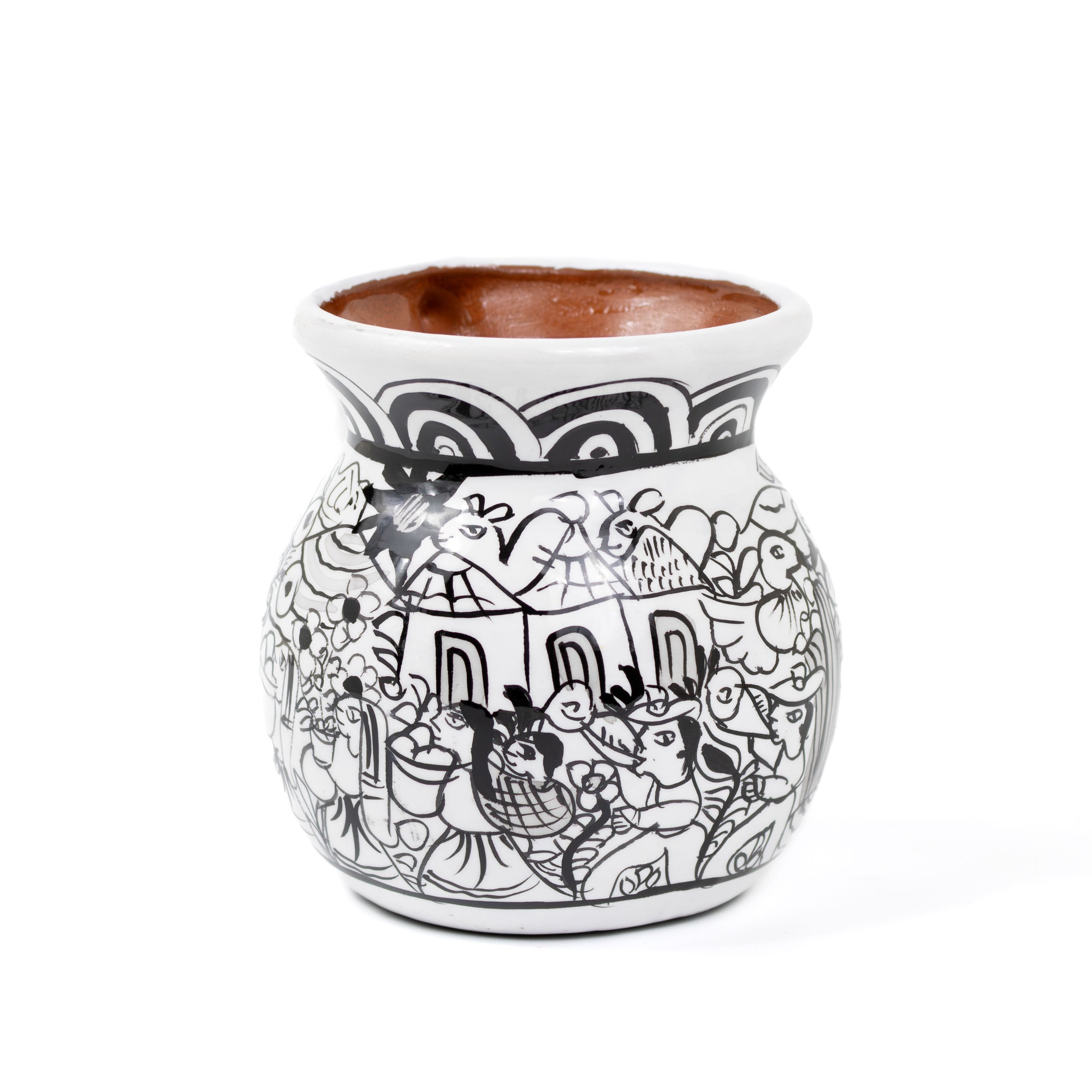 Black and White Storytelling Xalitla Clay Jarrito Mug