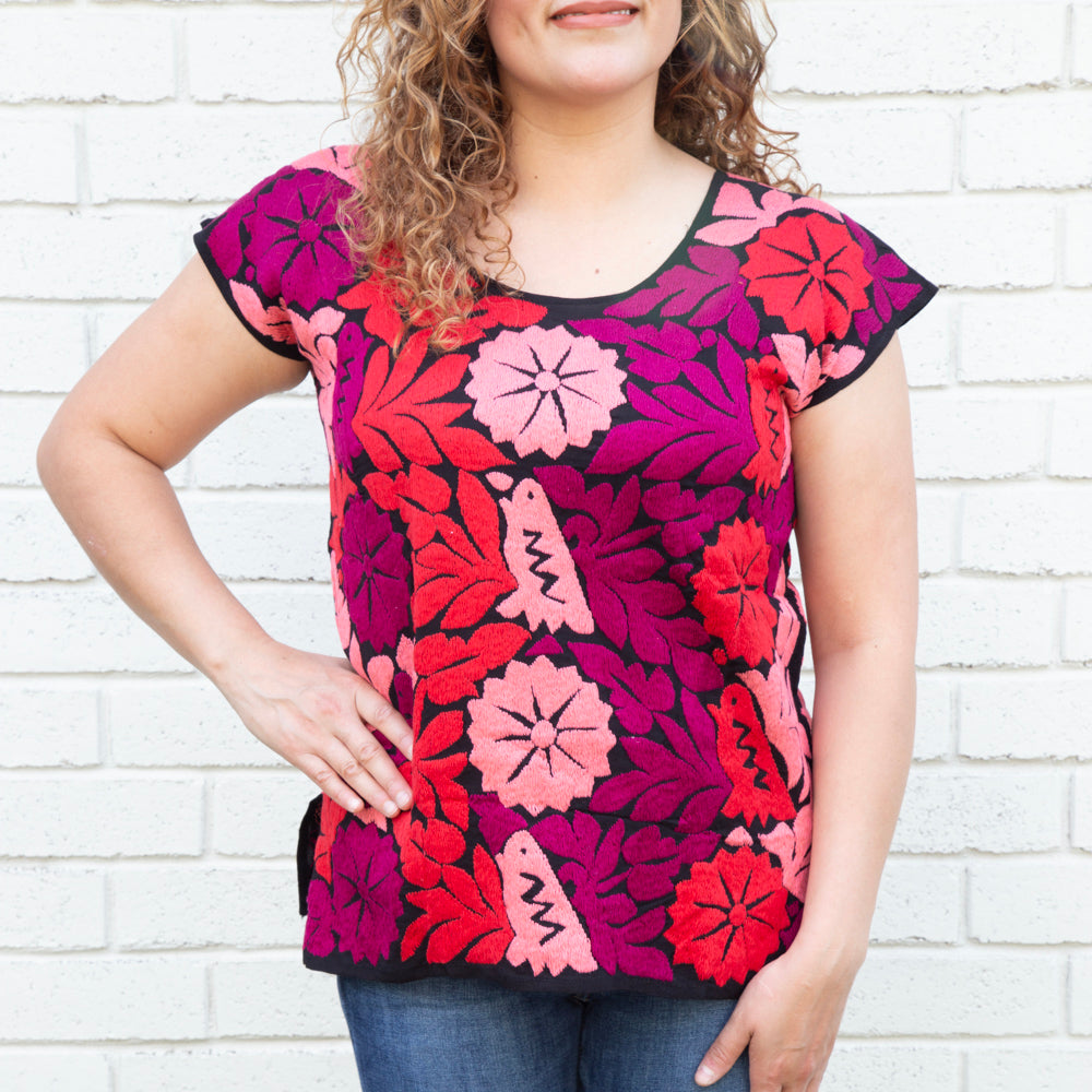 Jalapa Full Embroidery Huipil Blouse