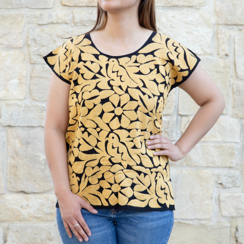 Jalapa Full Embroidery Huipil Blouse