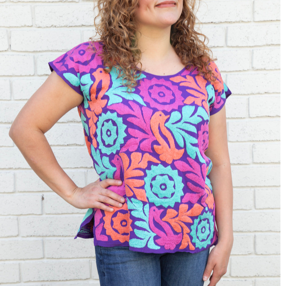 Jalapa Full Embroidery Huipil Blouse