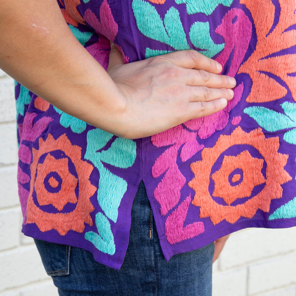 Jalapa Full Embroidery Huipil Blouse