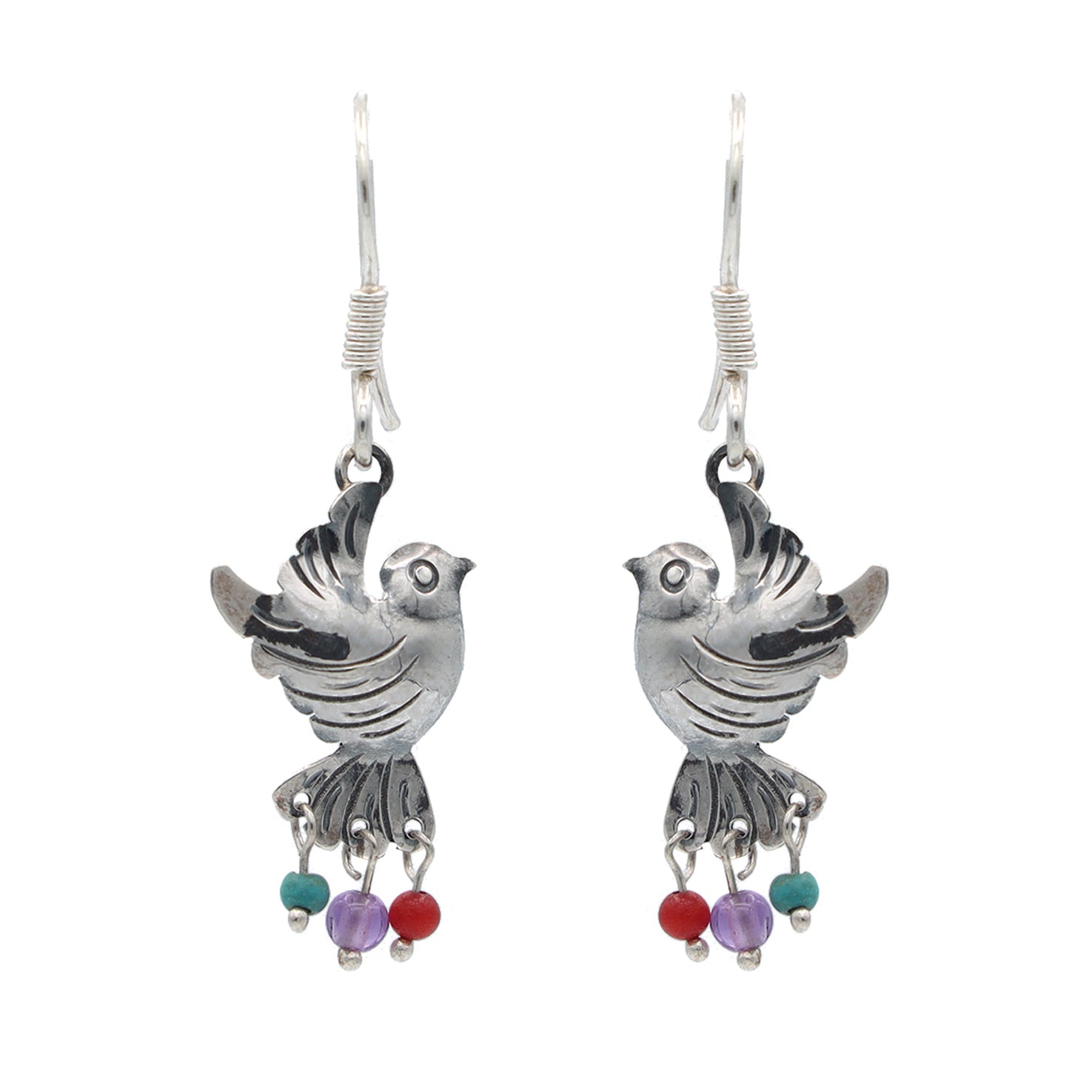 Sterling Silver Pajarito Mazahua Earrings