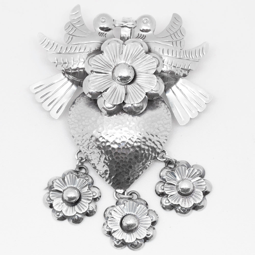 Sterling Silver Pajaritos Enamorados Mazahua Pendant